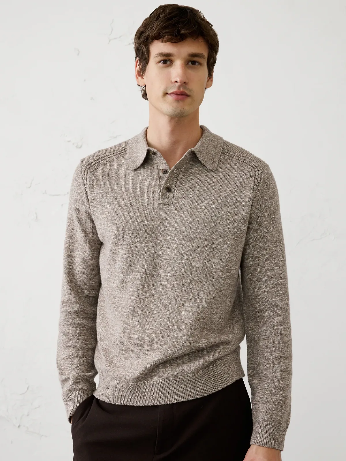 Lofty Textured Sweater Polo