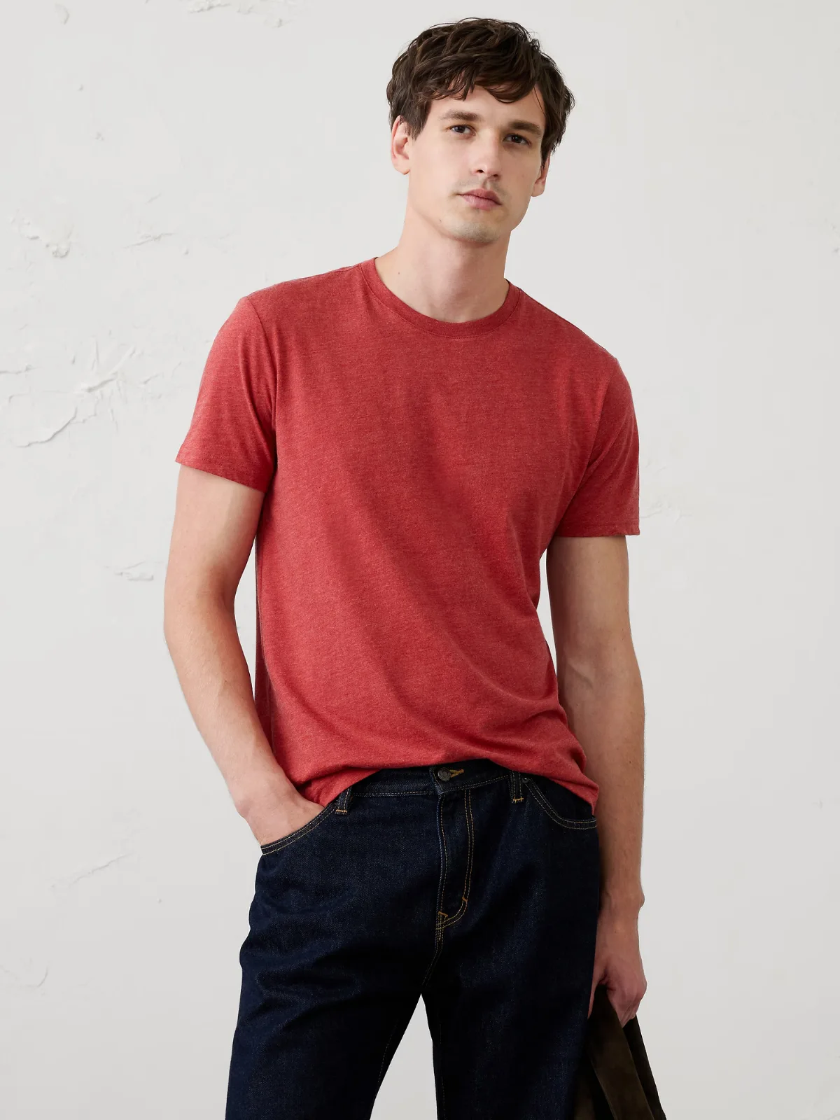 Standard-Fit Premium Wash Crew-Neck T-Shirt by Banana Republic