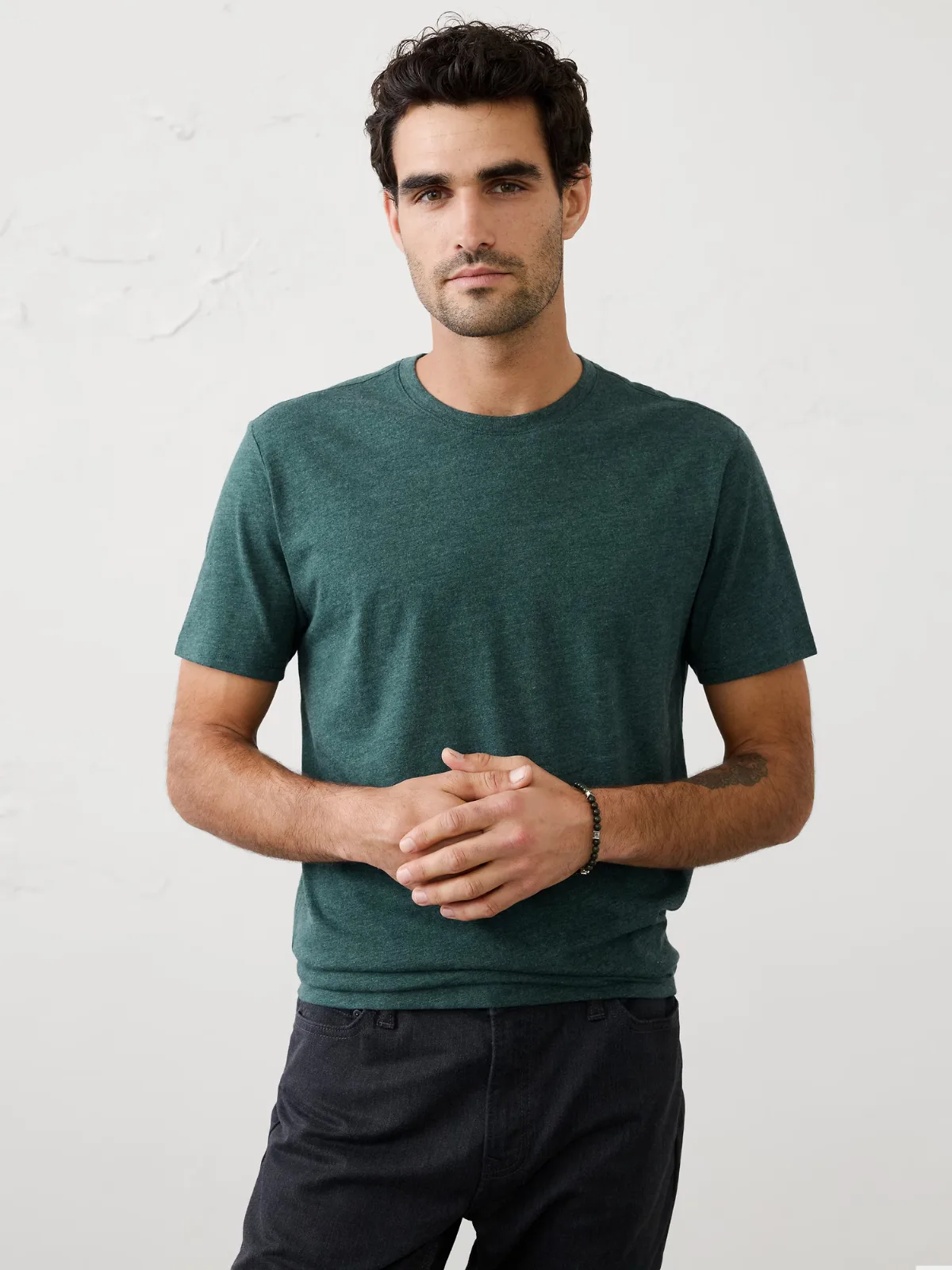 Standard-Fit Premium Wash Crew-Neck T-Shirt by Banana Republic