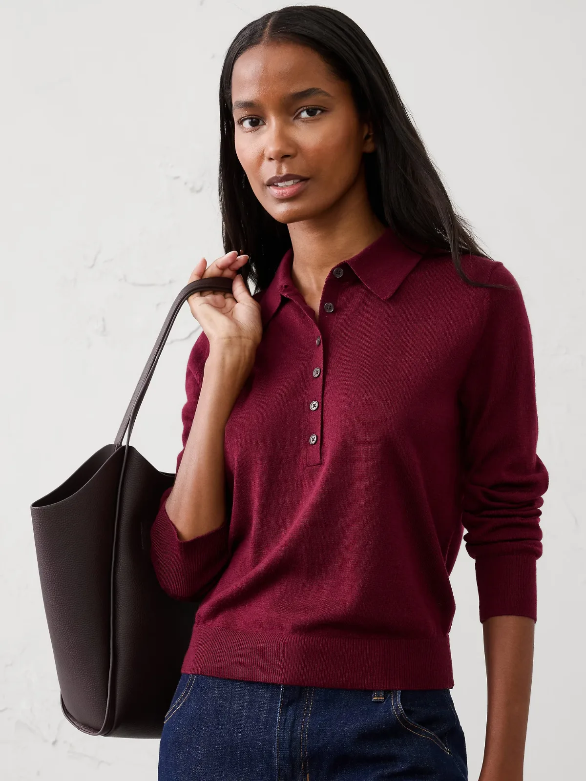 Merino Wool Sweater Polo by Banana Republic