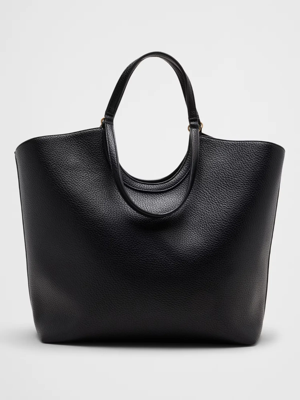 Vegan Leather Double Handle Tote