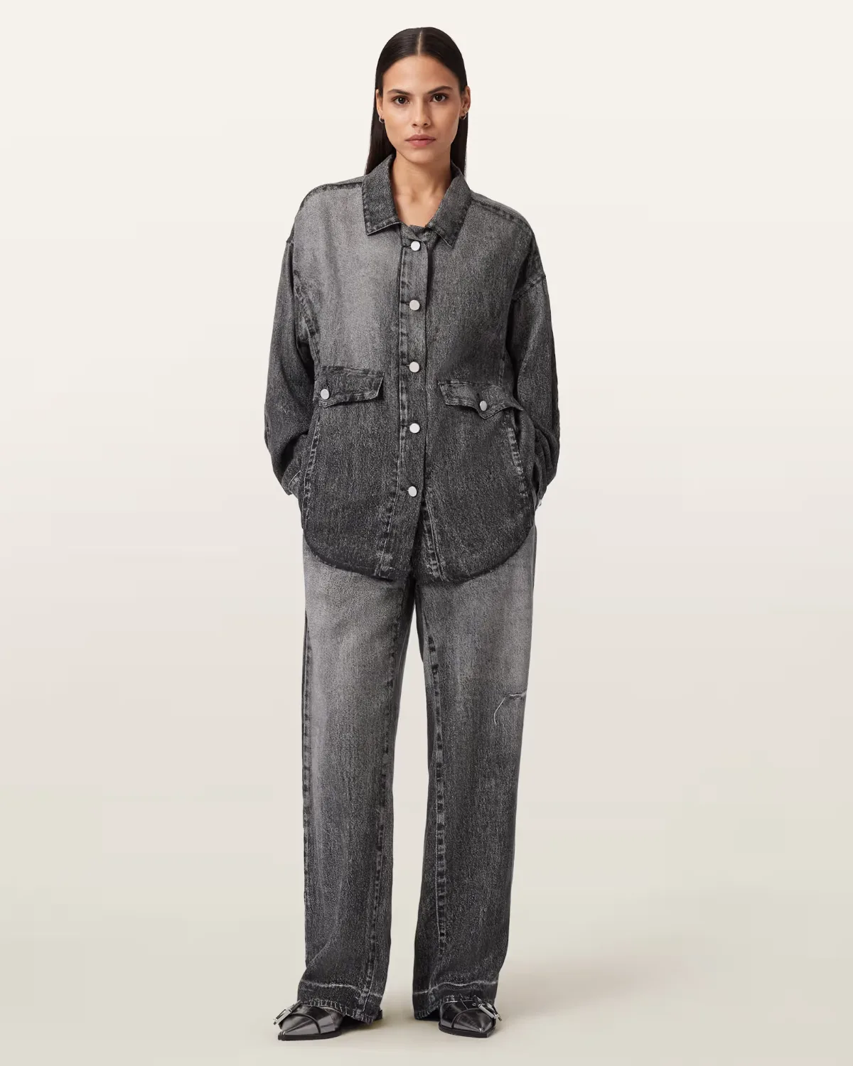 Tyler Illusion Wide Leg Pants by AllSaints