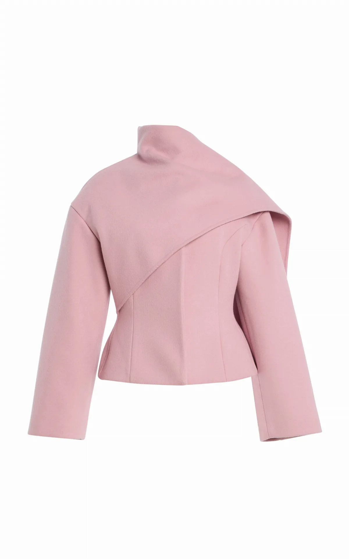 Draped Double-Face Virgin-Wool Jacket