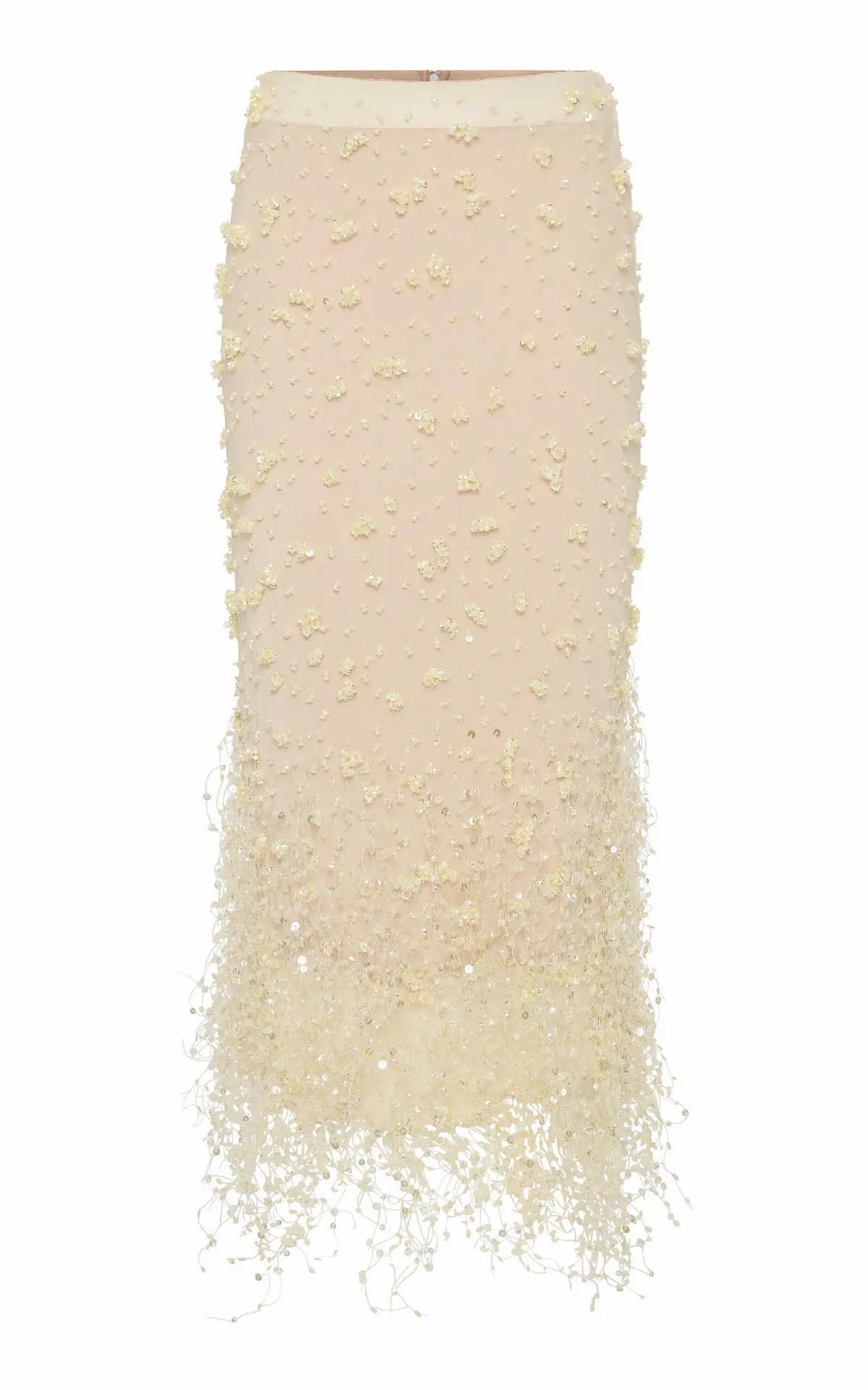 Anika Embellished Georgette Midi Skirt