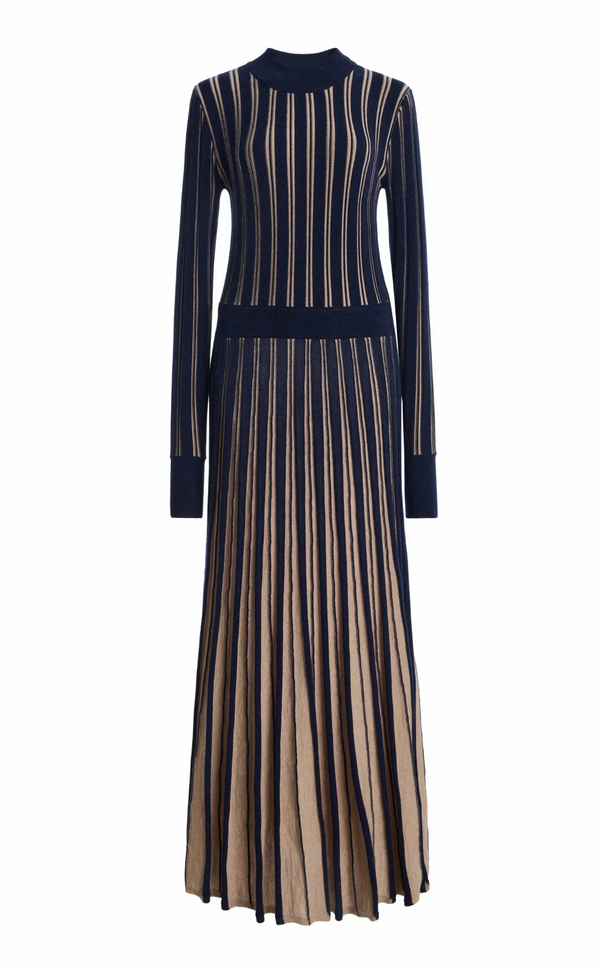 Mariella Pleated Wool Midi Dress by Cara Cara