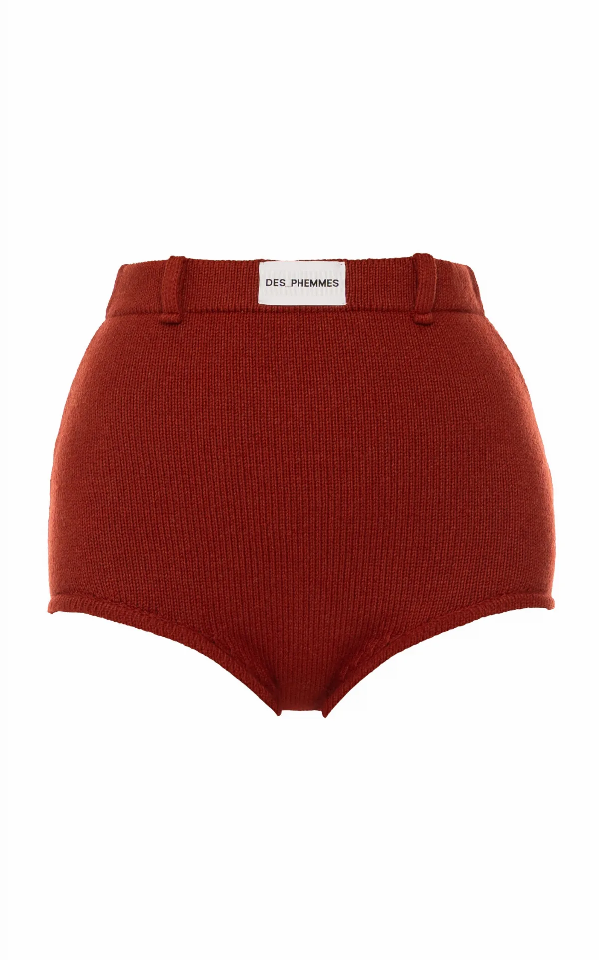 Ribbed Knit Mini Shorts by Des Phemmes