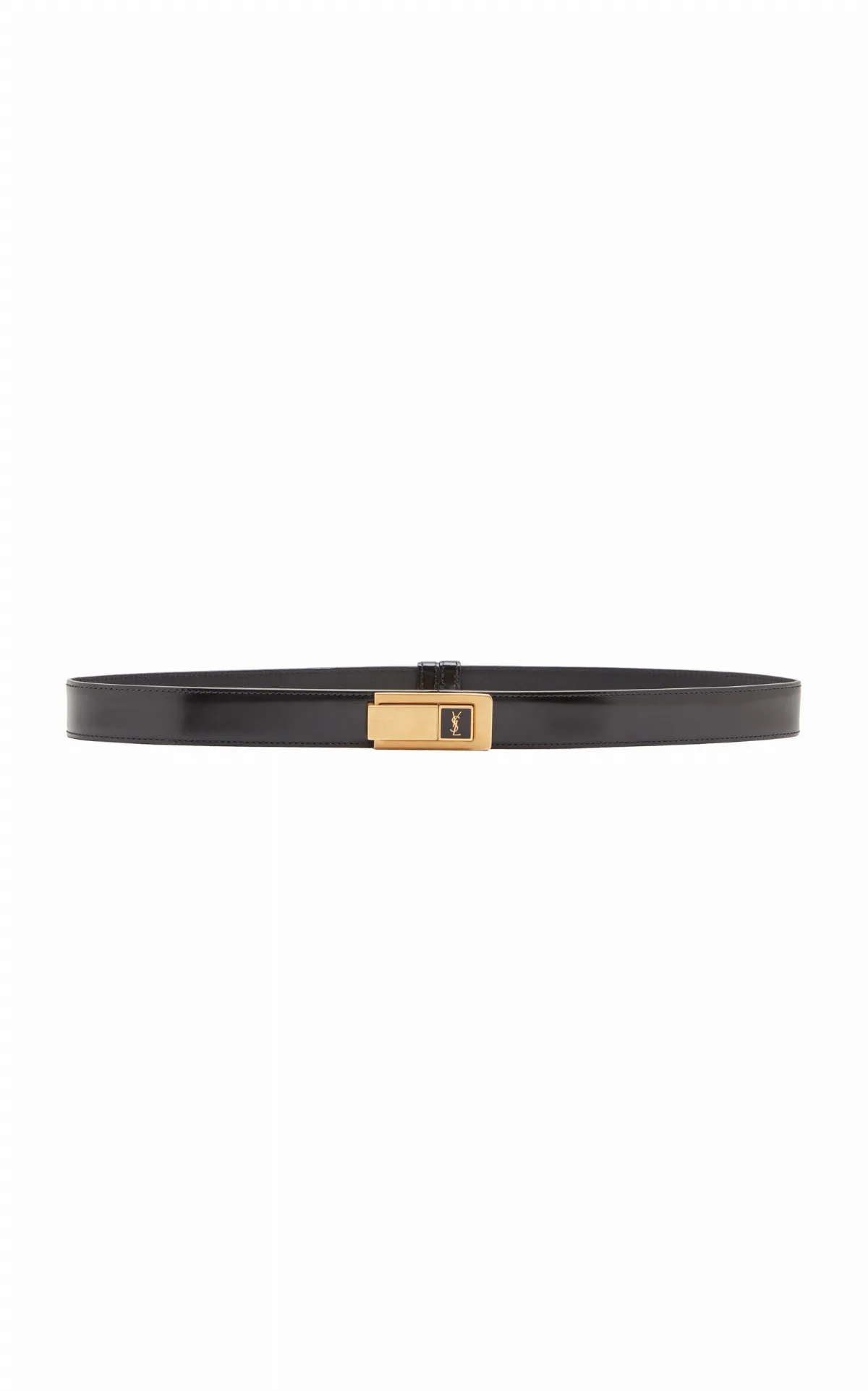 Cassandra Buckle Leather Belt by Saint Laurent