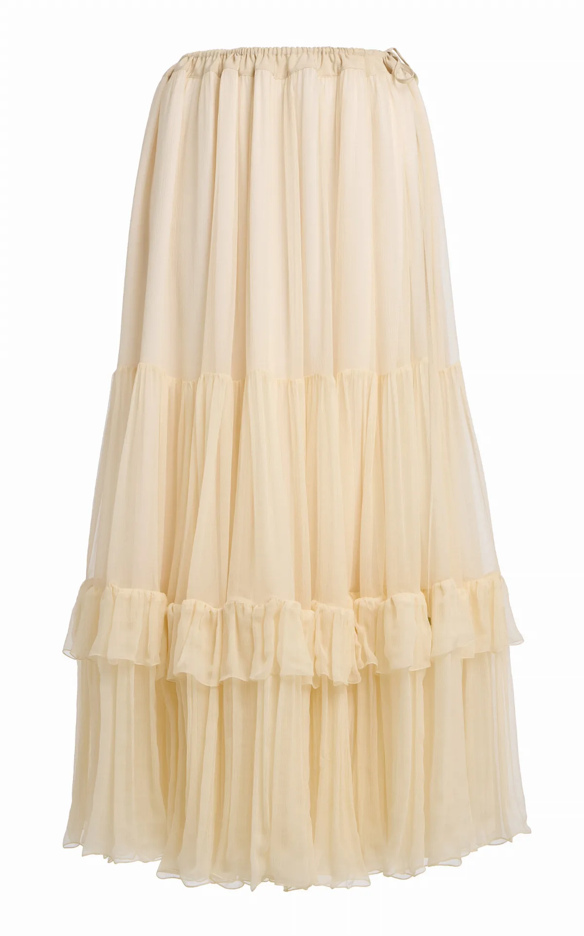 Ruffled Silk Midi Skirt by Chloé