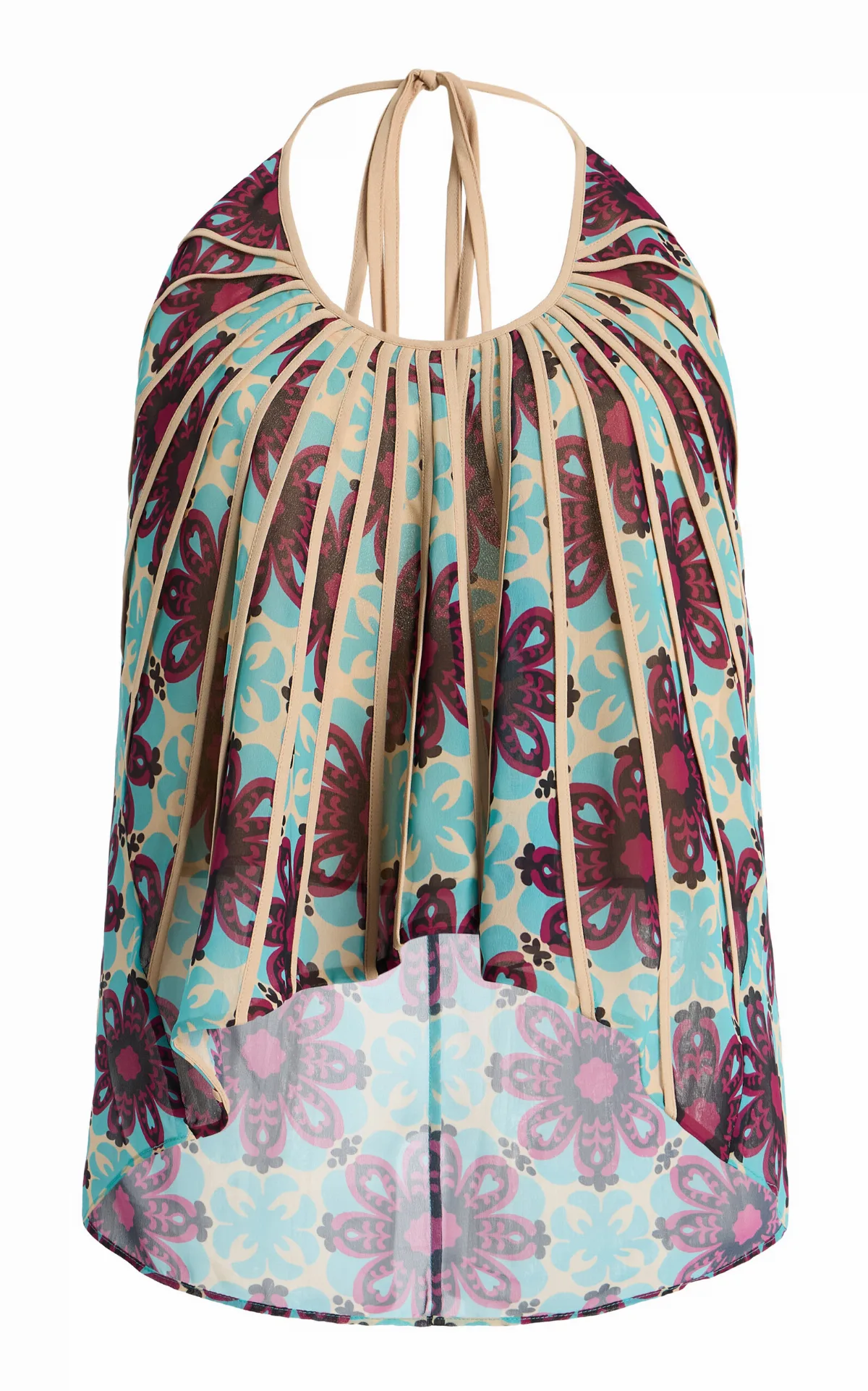 Rovena Printed Crepe Halter Top by Alexis