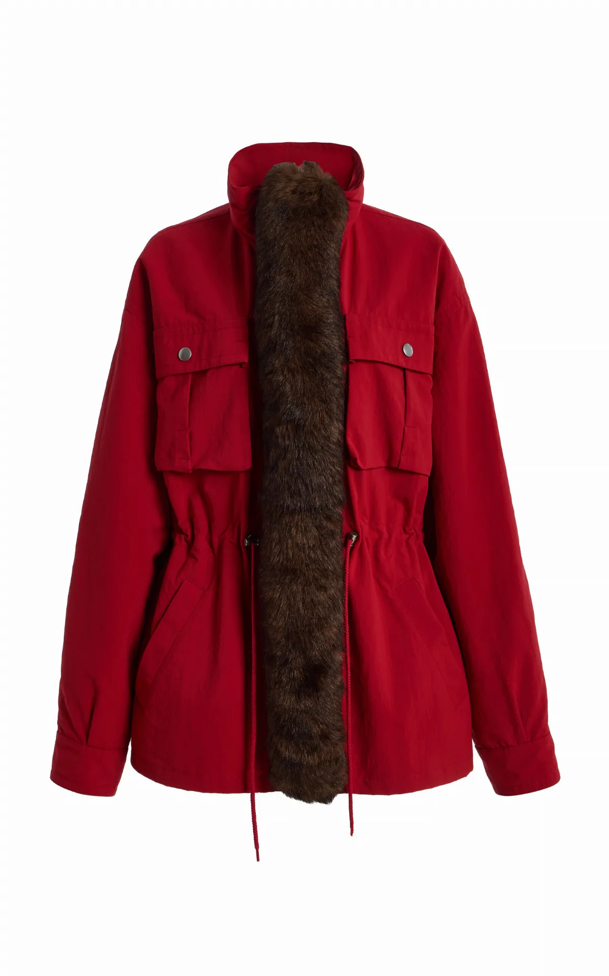 Shearling-Trimmed Nylon Jacket by Prada