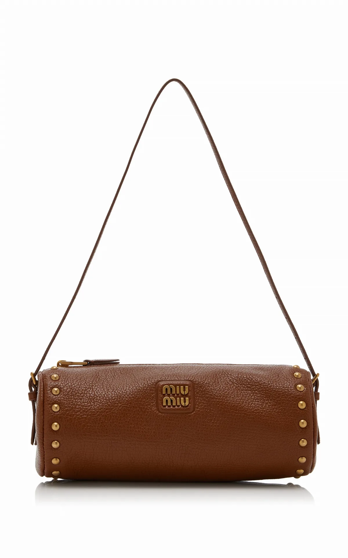 Studded Leather Pouch Bag by Miu Miu