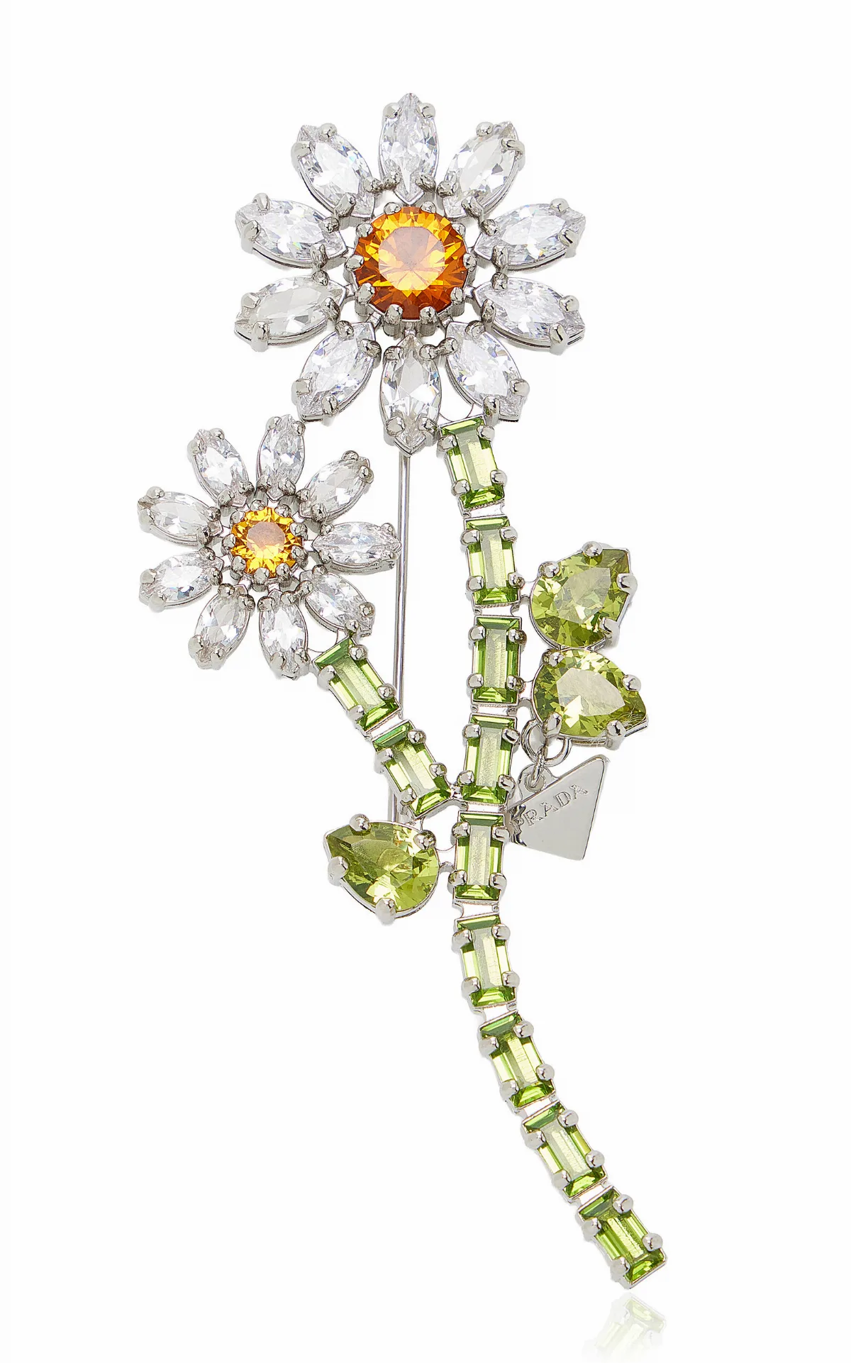 Crystal Flower Brooch by Prada