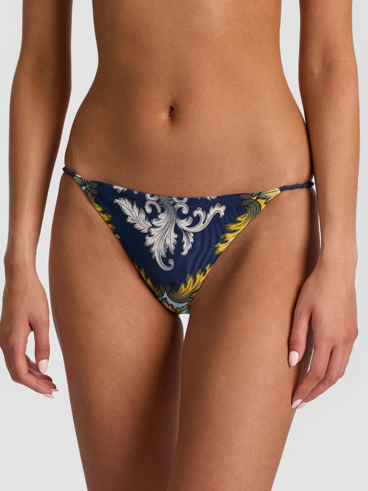 A+O x PQ Swim Teeny Bikini Bottom - Antique Scroll by Alice + Olivia