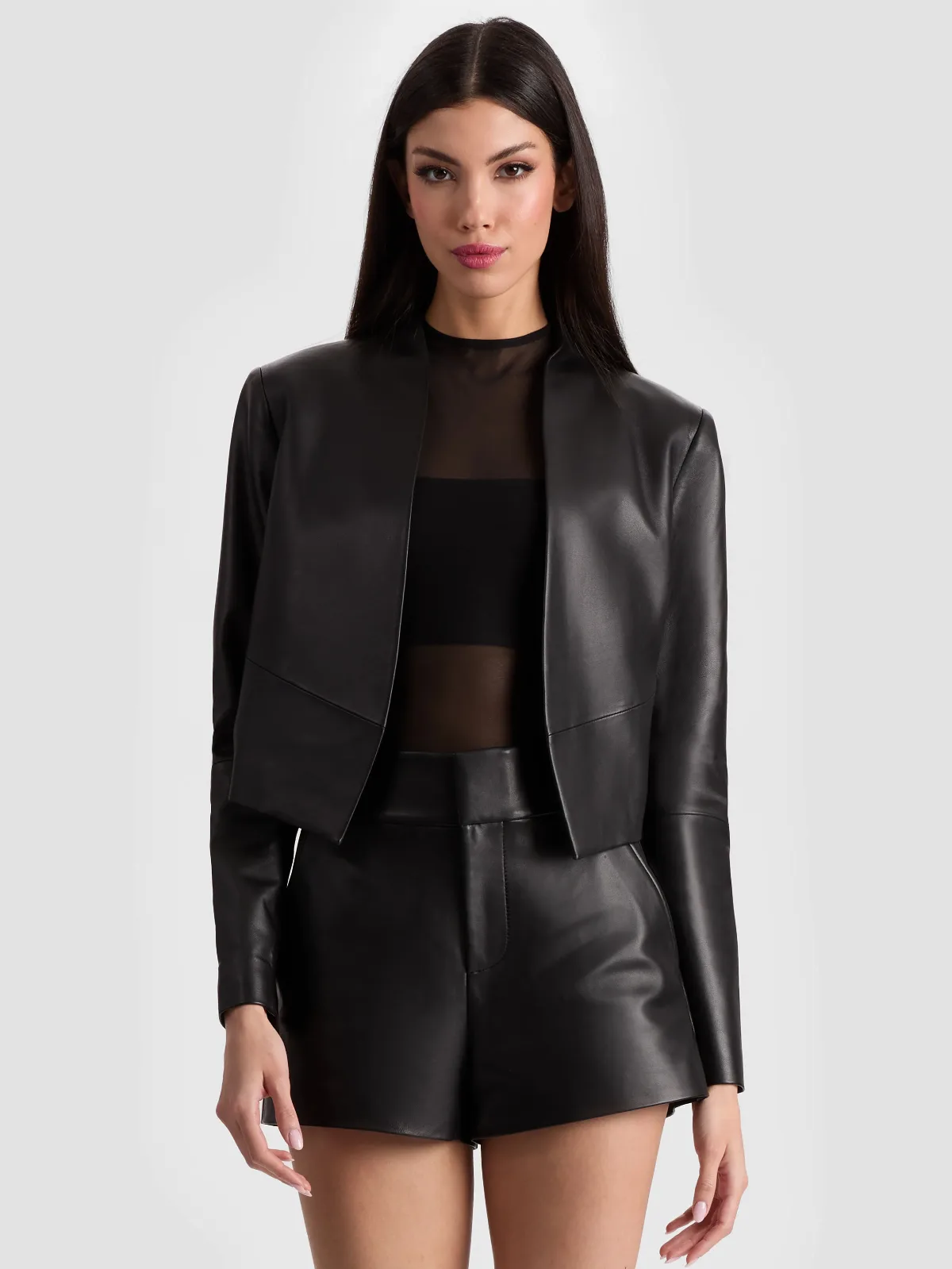 Harvey Leather Jacket by Alice + Olivia