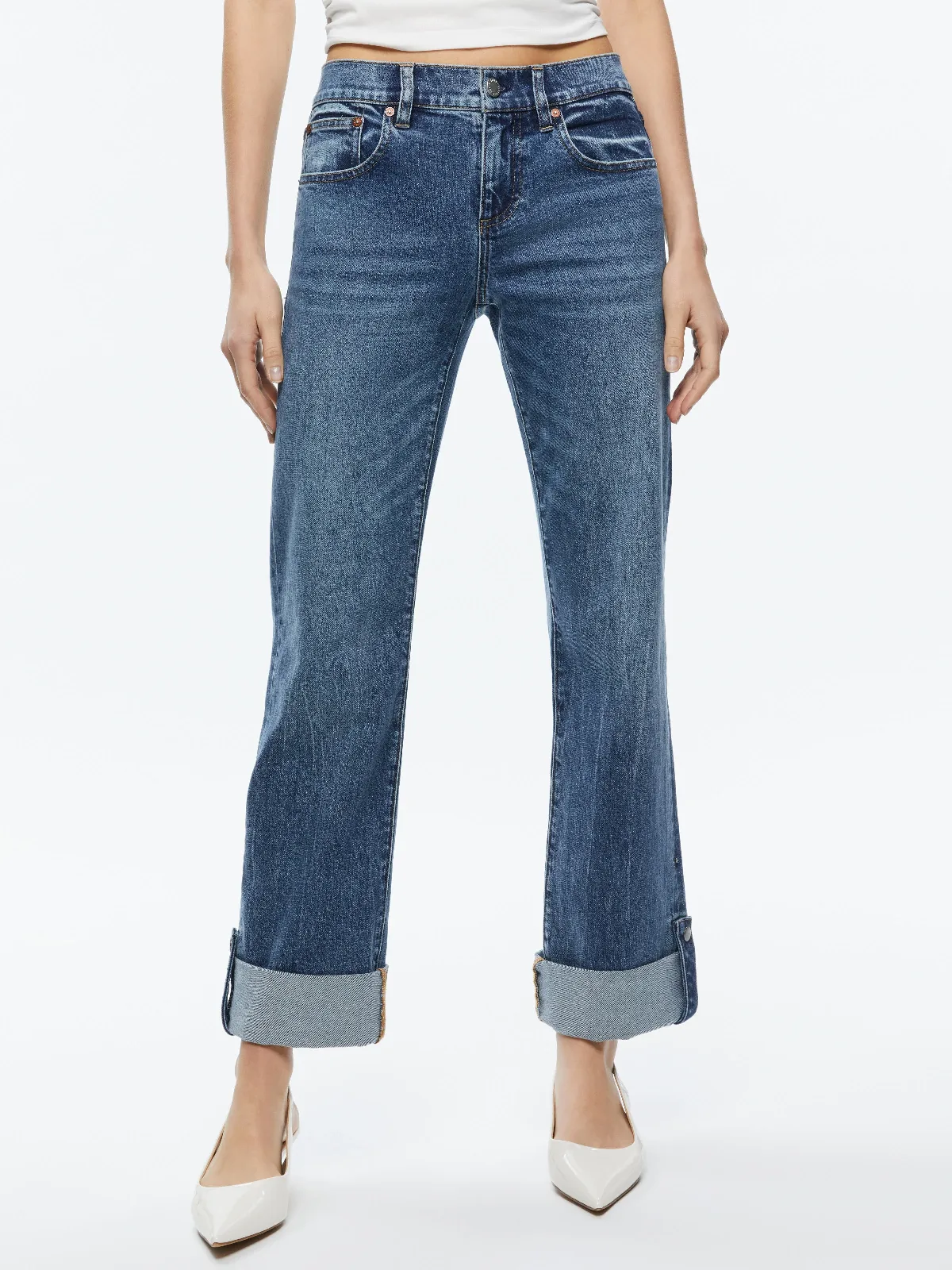 Abilene Cuffed Jean by Alice + Olivia