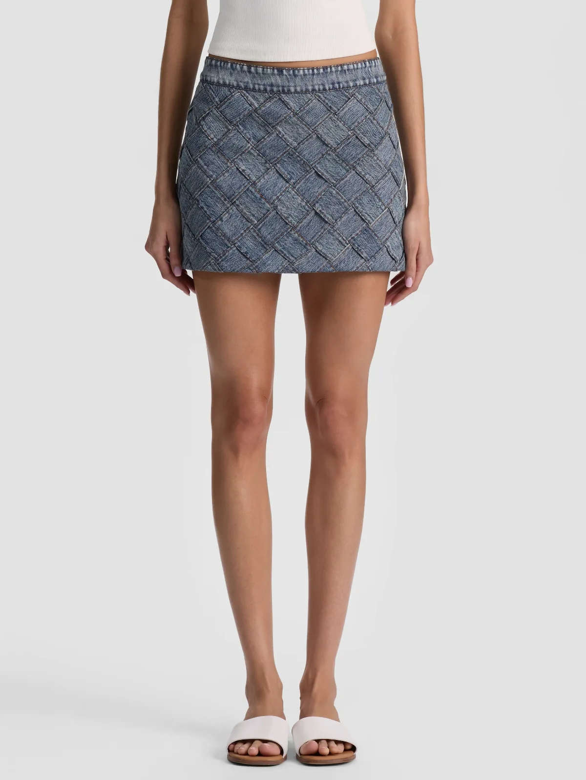Rubi Mini Skirt - Indigo by Alice + Olivia