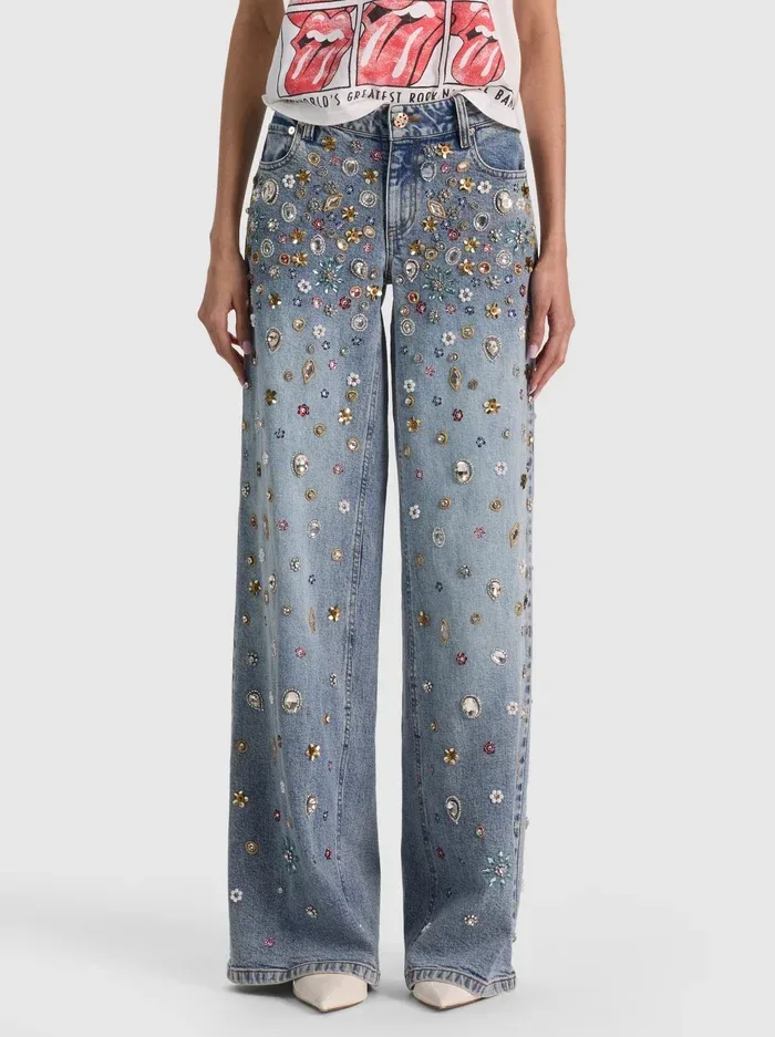 Amazing Embellished Jean - Fiona Vintage Blue