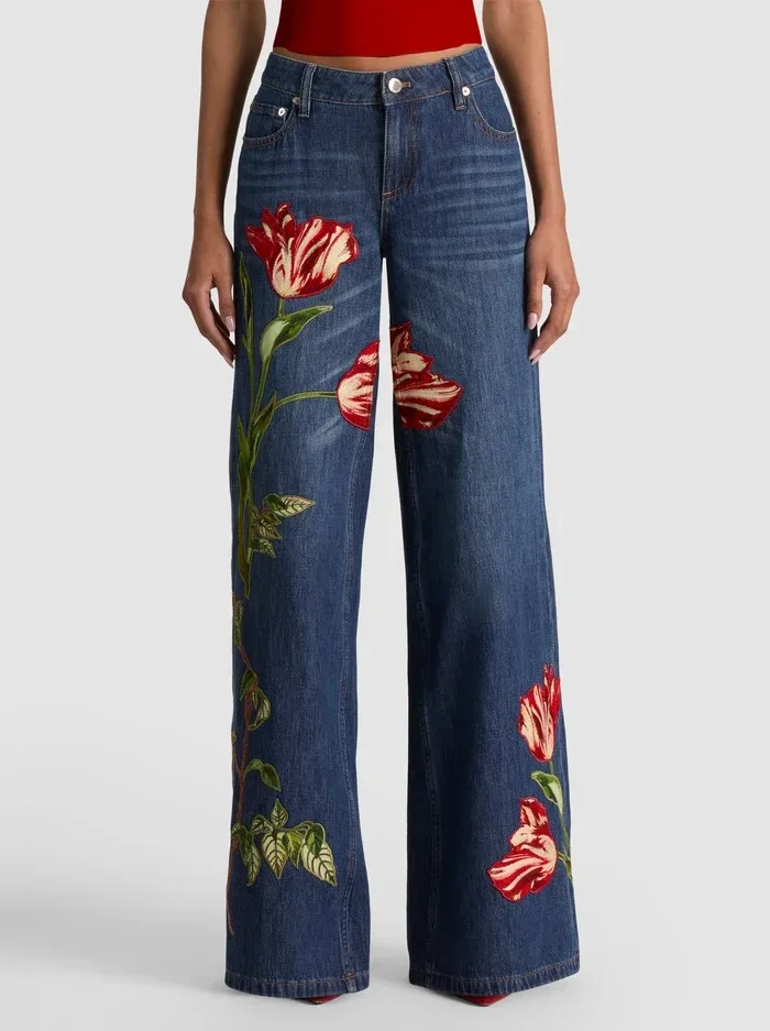 Amazing Embroidered Jean by Alice + Olivia