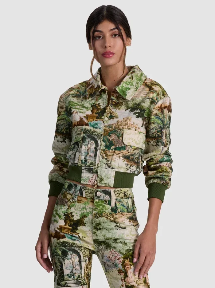 Willard Denim Aviator Jacket by Alice + Olivia