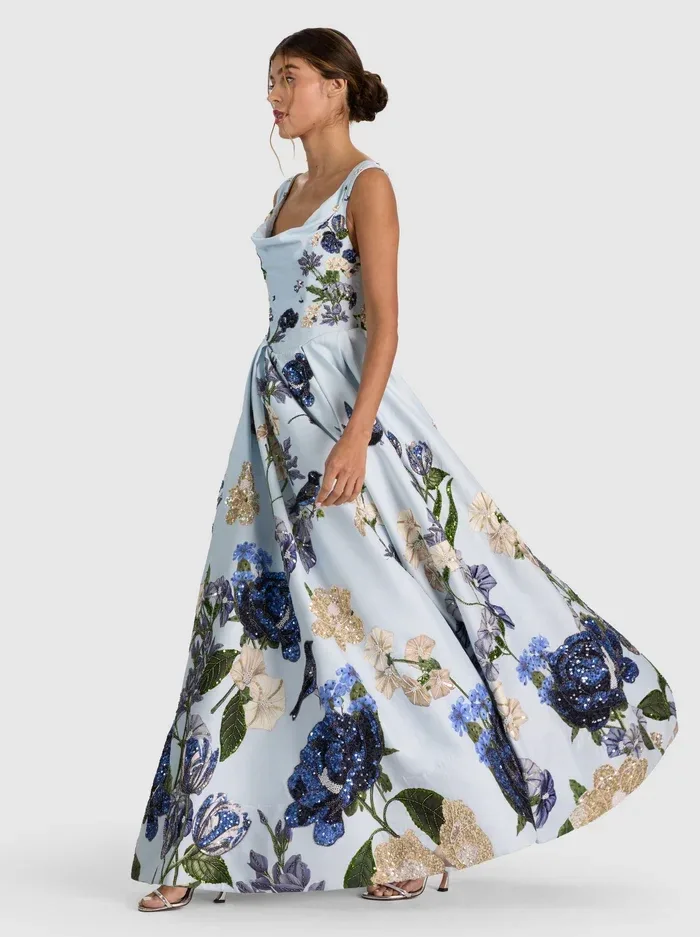 Estrella Embellished Gown - Fly Away by Alice + Olivia