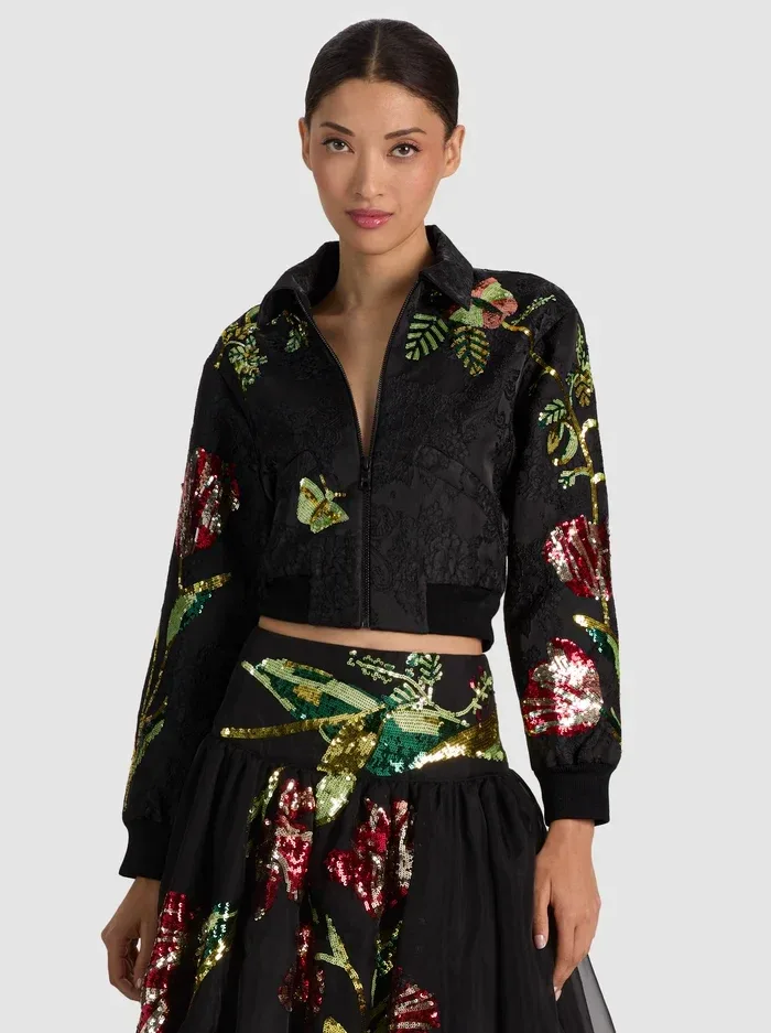 Edmond Embellished Varsity Jacket by Alice + Olivia