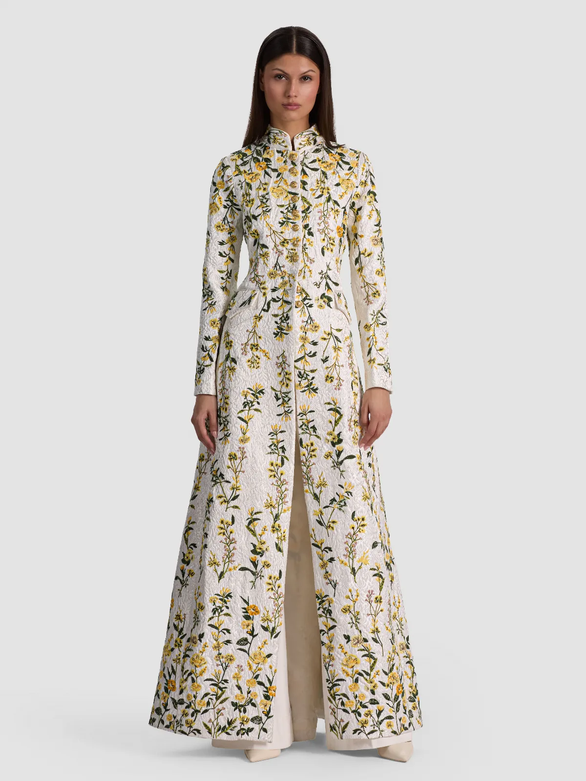 Winn Embellished Long Jacket by Alice + Olivia