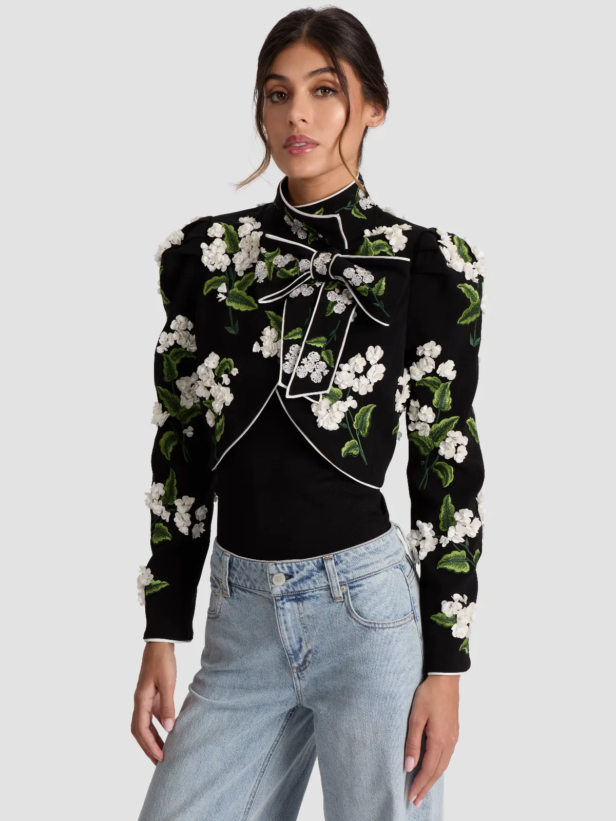 Addison Bow Jacket by Alice + Olivia