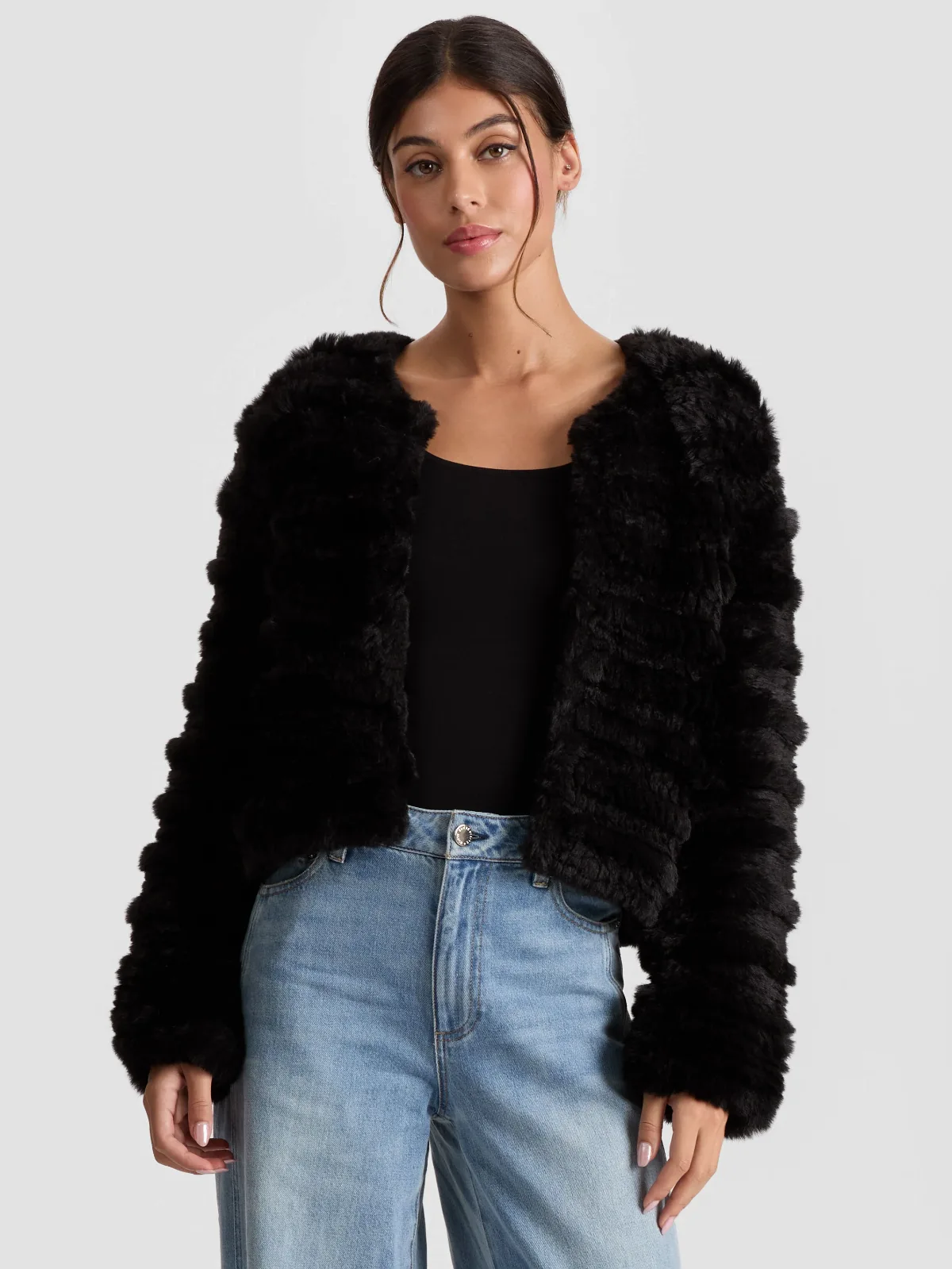 Fawn Faux Fur Jacket by Alice + Olivia