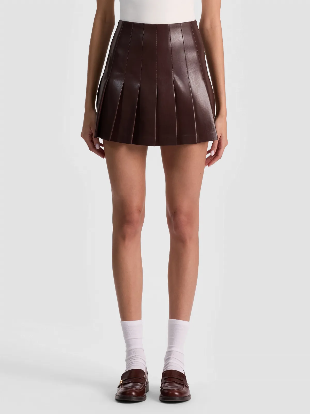Carter Vegan Mini Skirt by Alice + Olivia