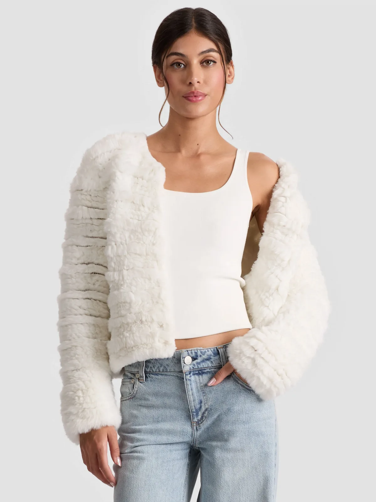 Fawn Faux Fur Jacket by Alice + Olivia