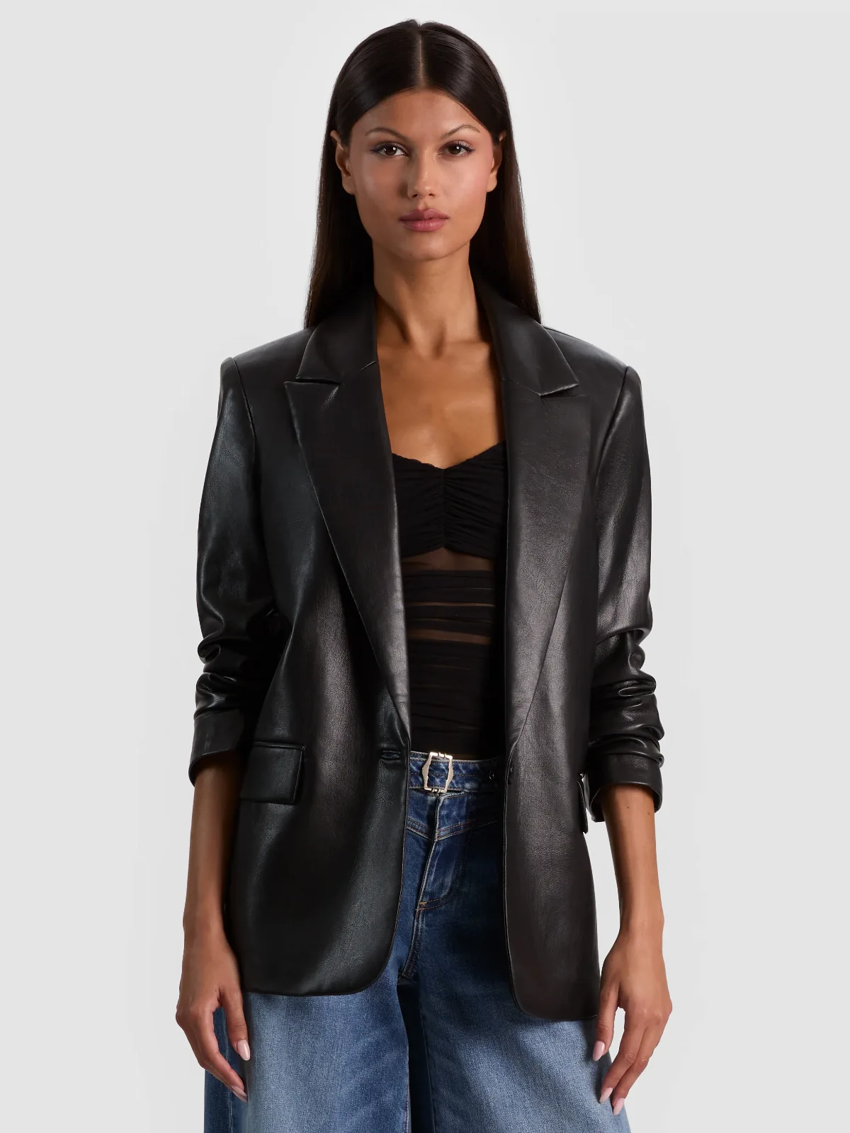 Denny Vegan Blazer by Alice + Olivia