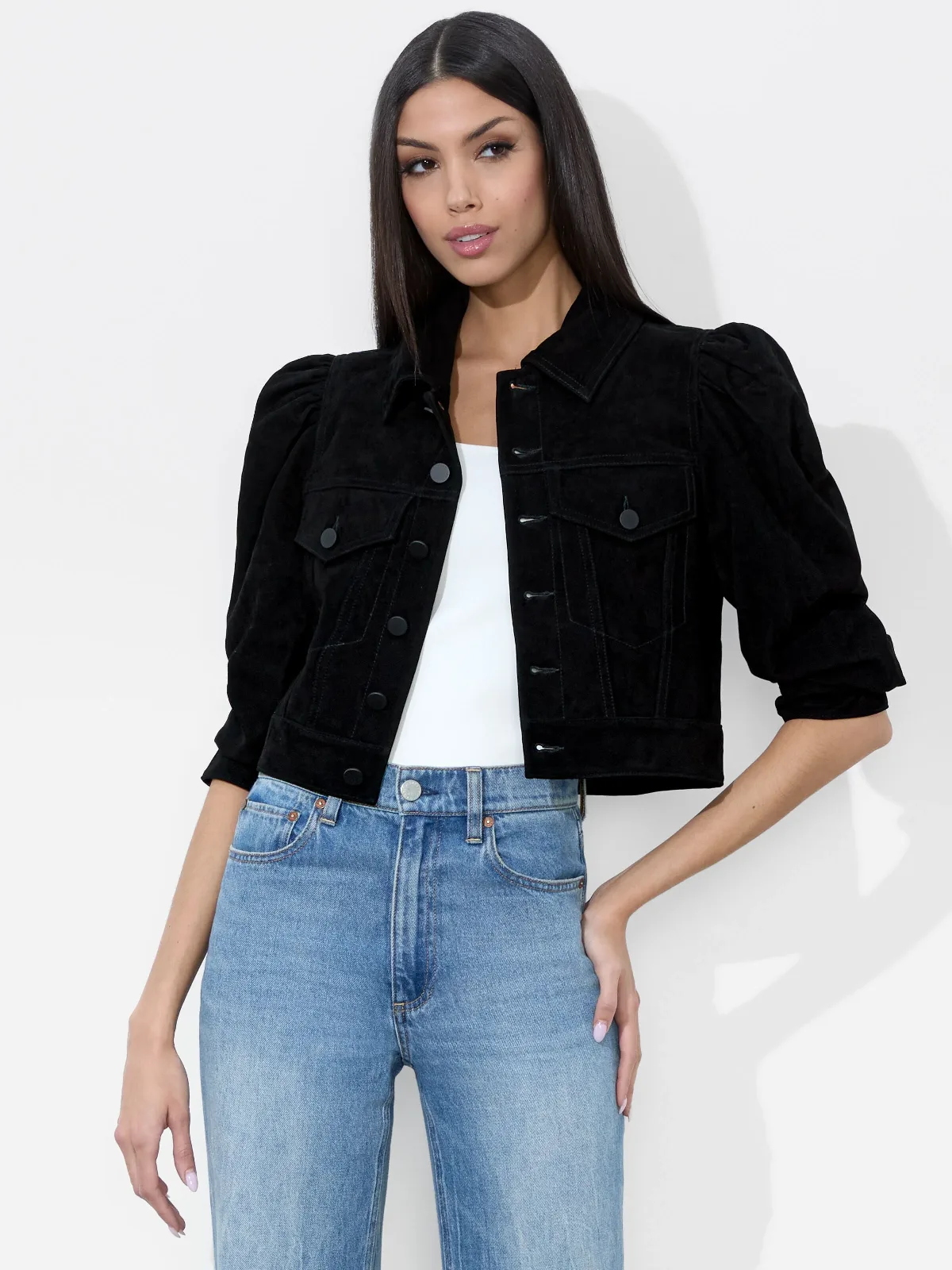 Lana Suede Jacket by Alice + Olivia