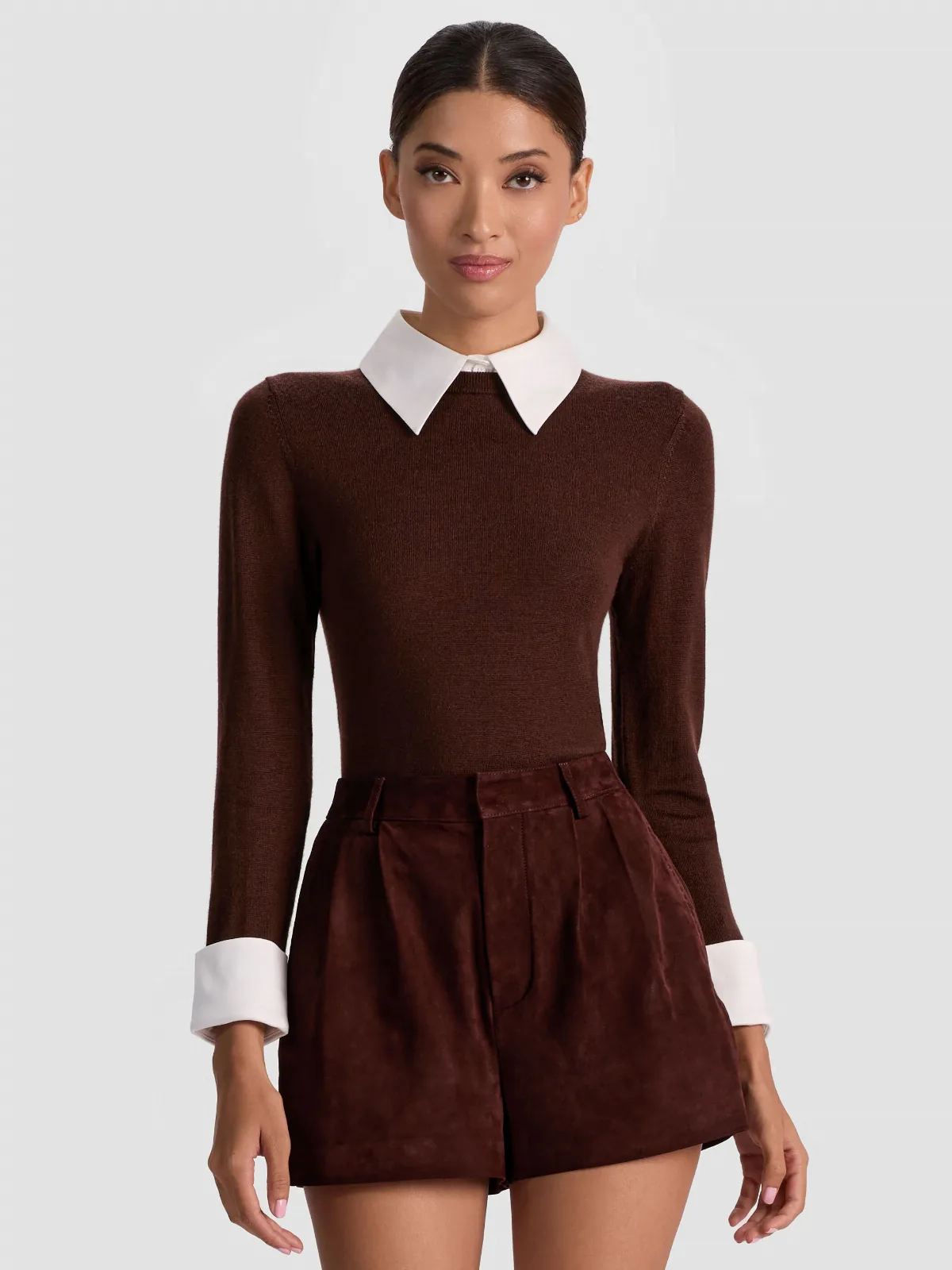 Porla Collared Sweater by Alice + Olivia