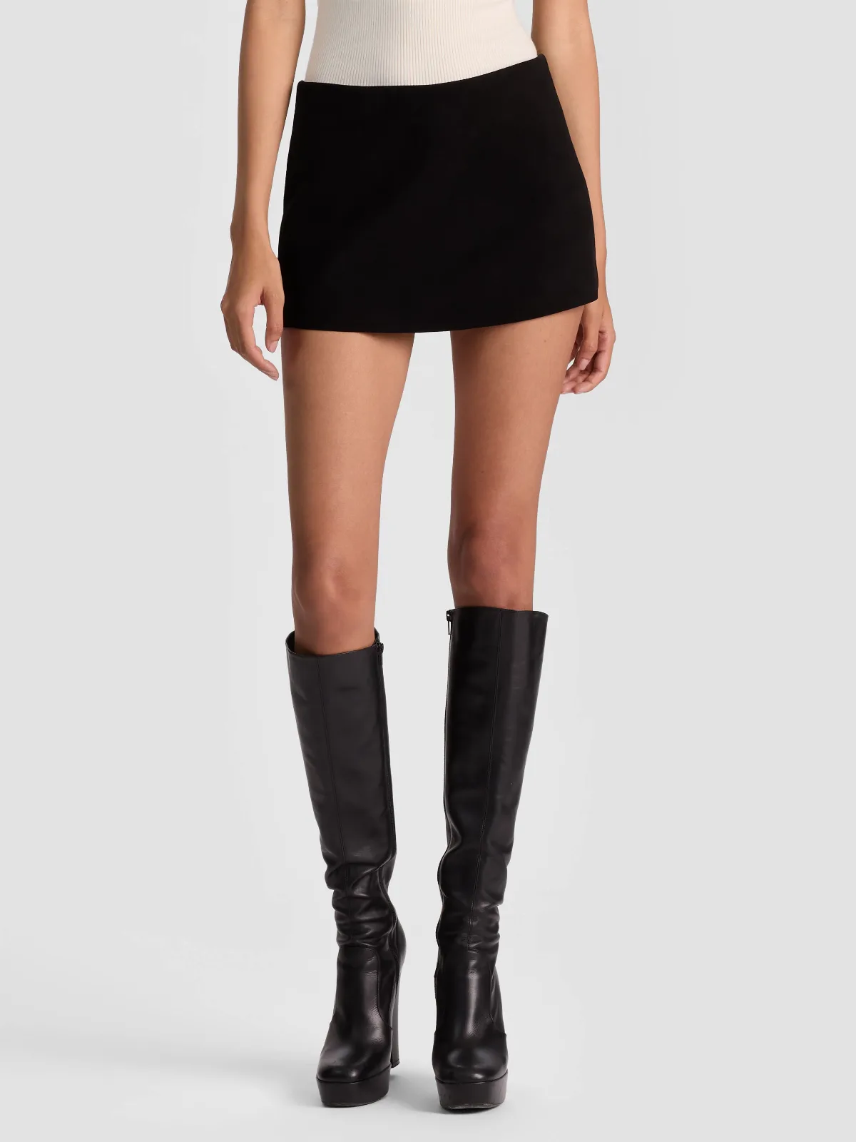 Mace Suede Mini Skort by Alice + Olivia
