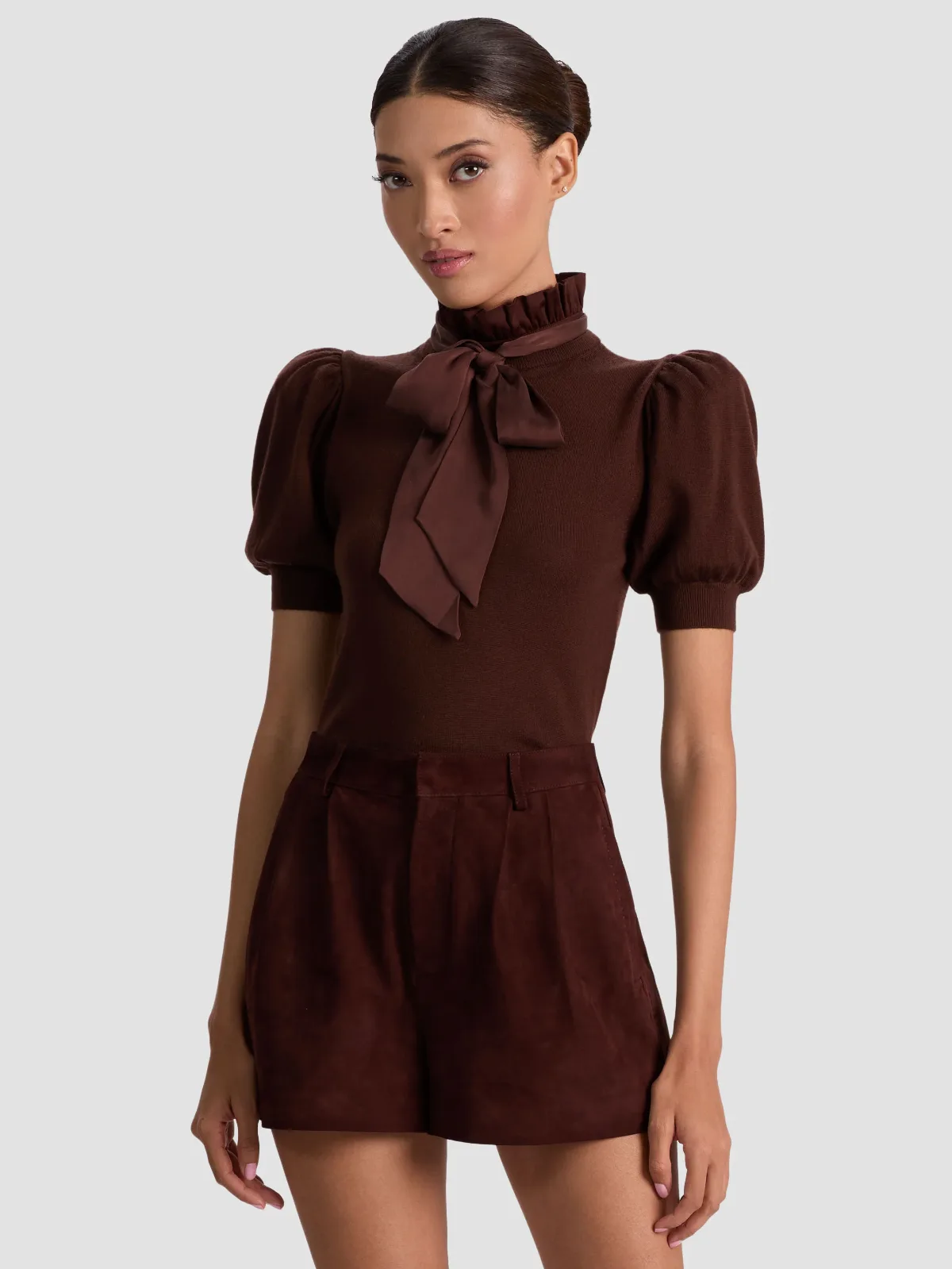 Chase Puff Sleeve Sweater by Alice + Olivia