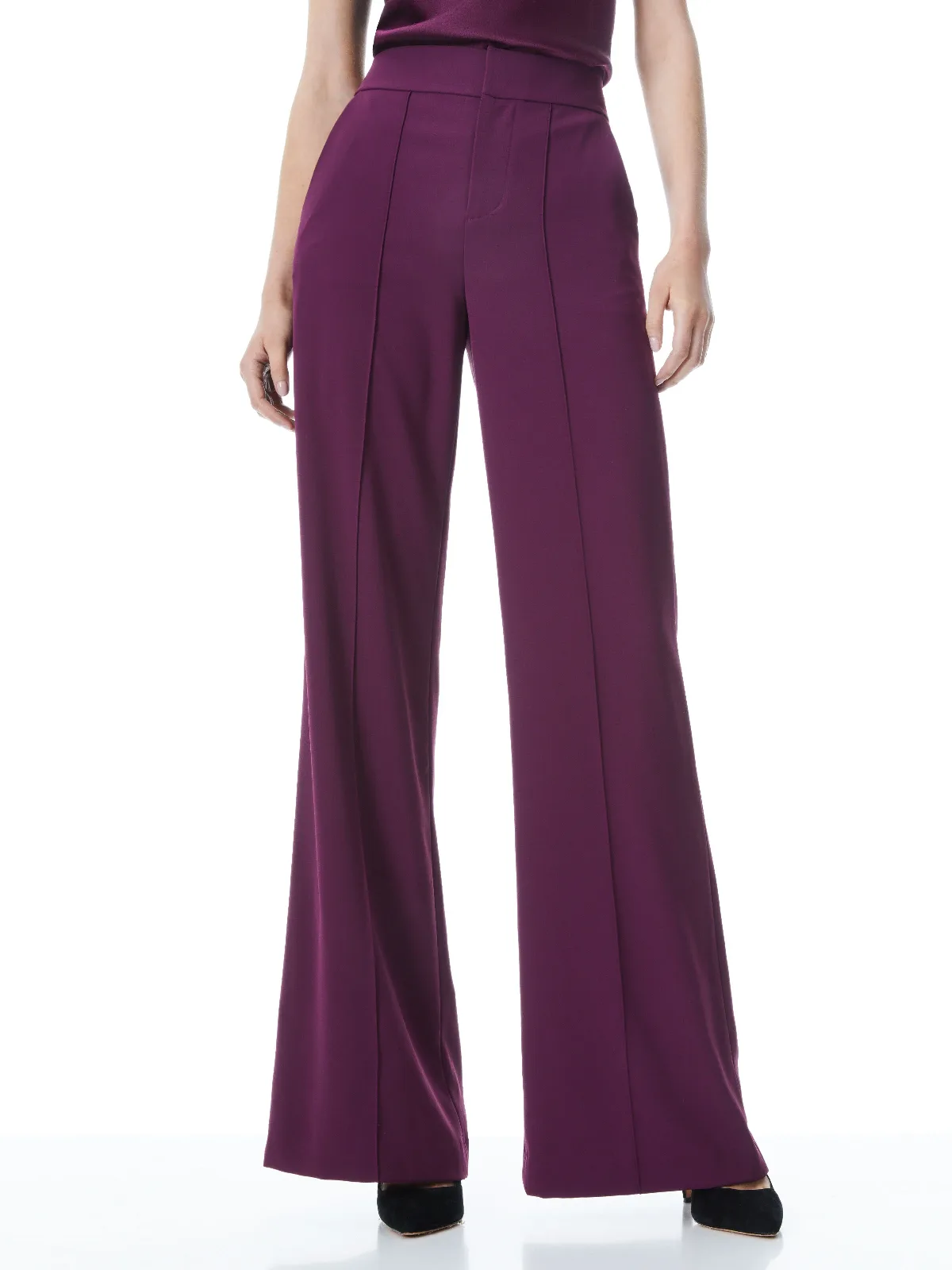 Dylan High Waisted Wide Leg Pant by Alice + Olivia