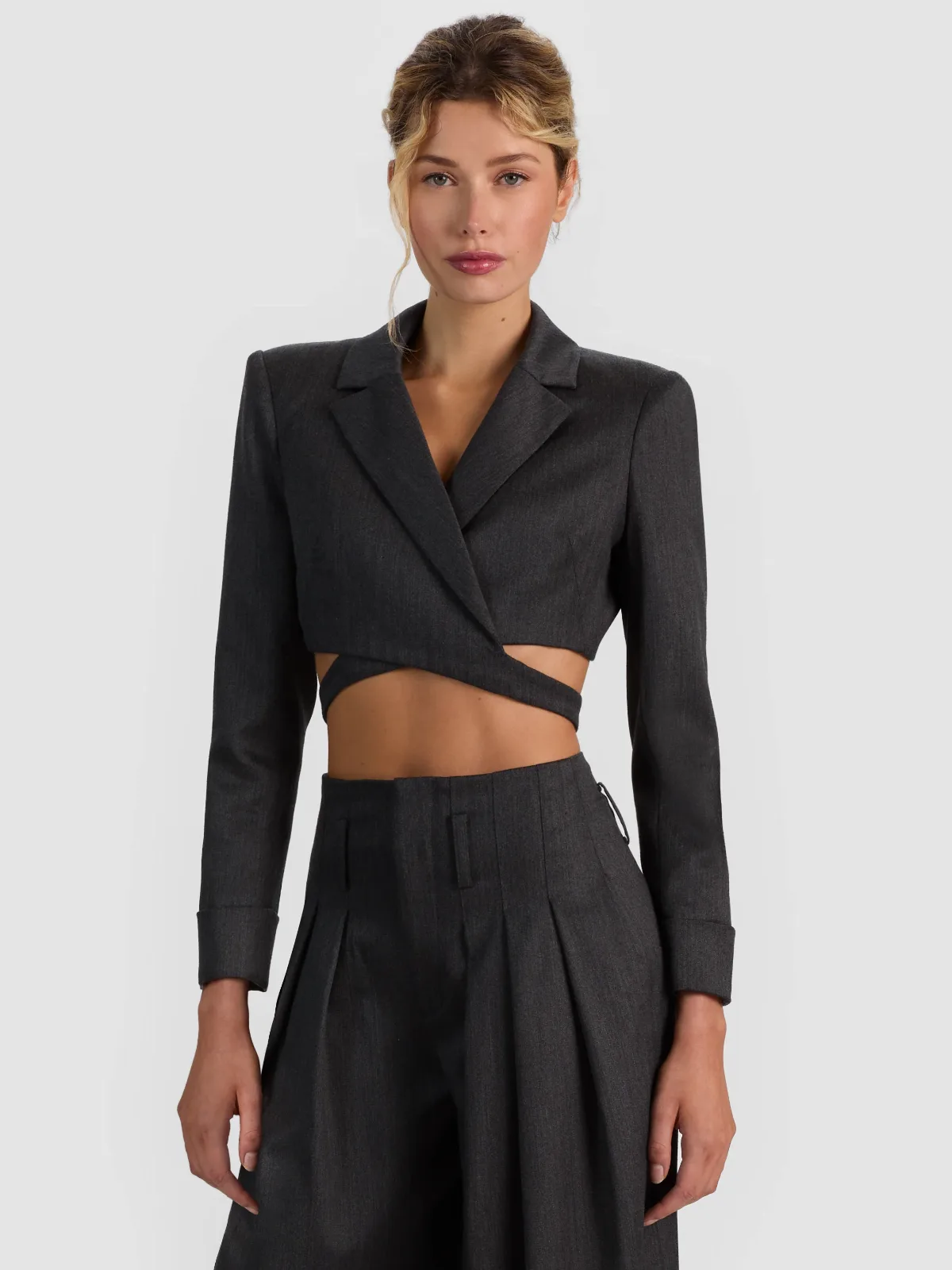 Leone Cut Away Wrap Blazer by Alice + Olivia