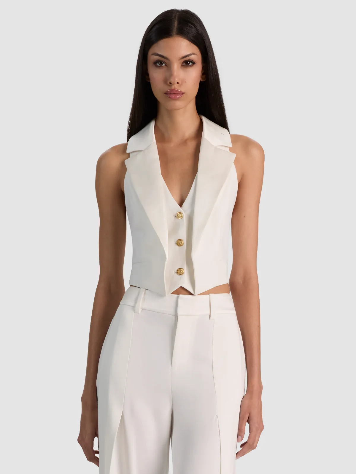 Tessa Vest with Lapel by Alice + Olivia