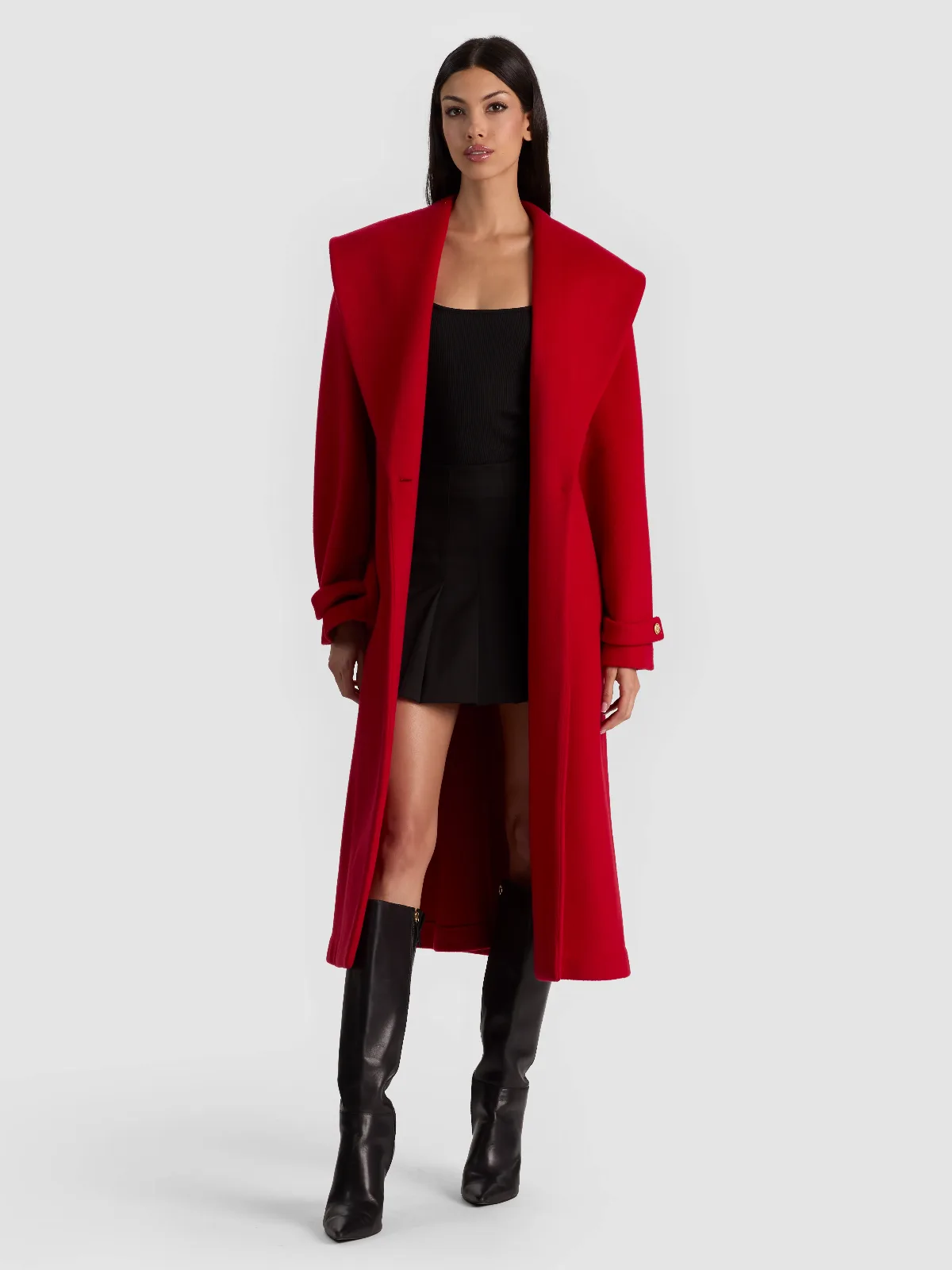 Drew Oversized Shawl Collar Maxi Coat by Alice + Olivia