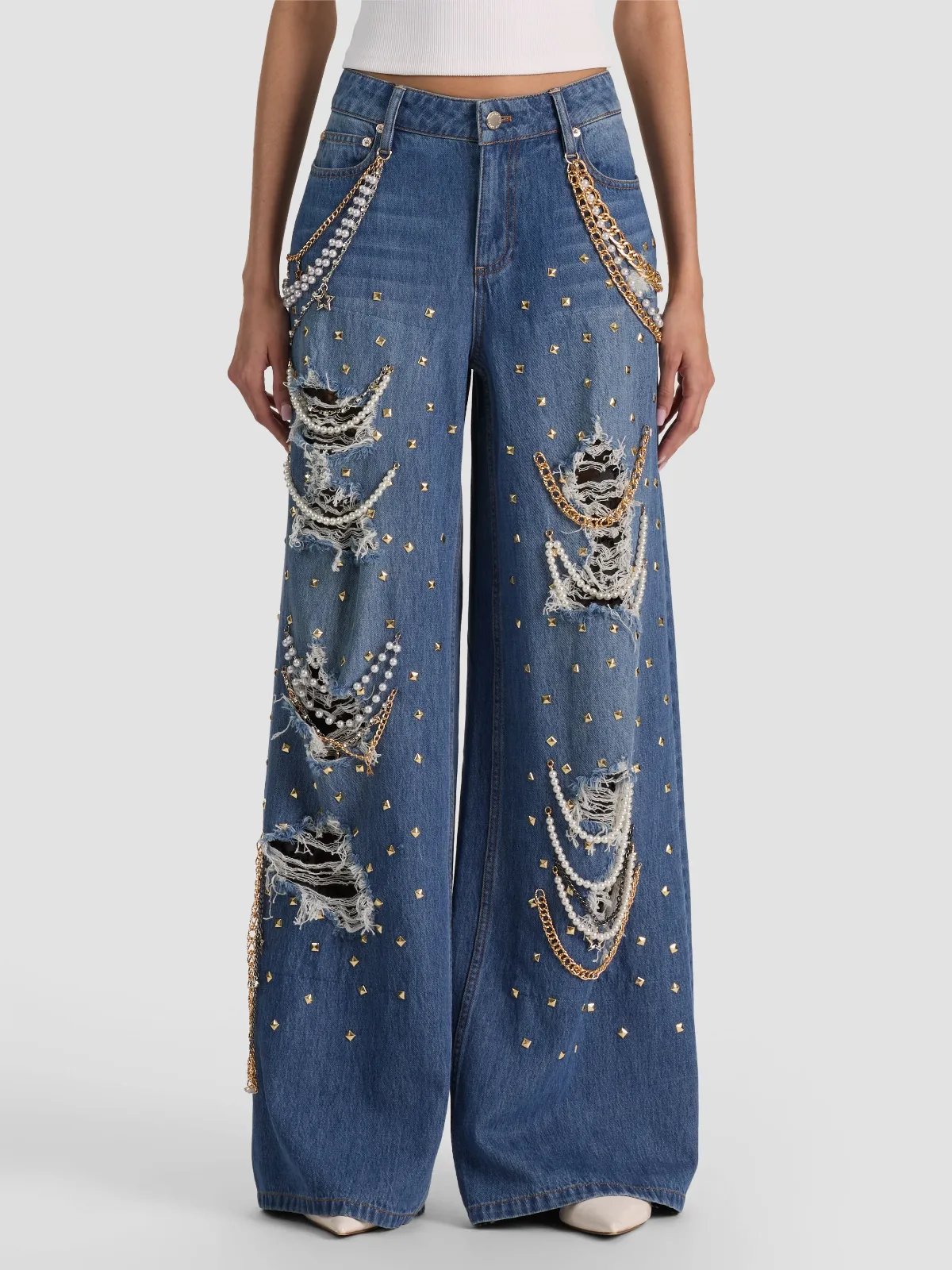 Harper Embellished Ripped Jean