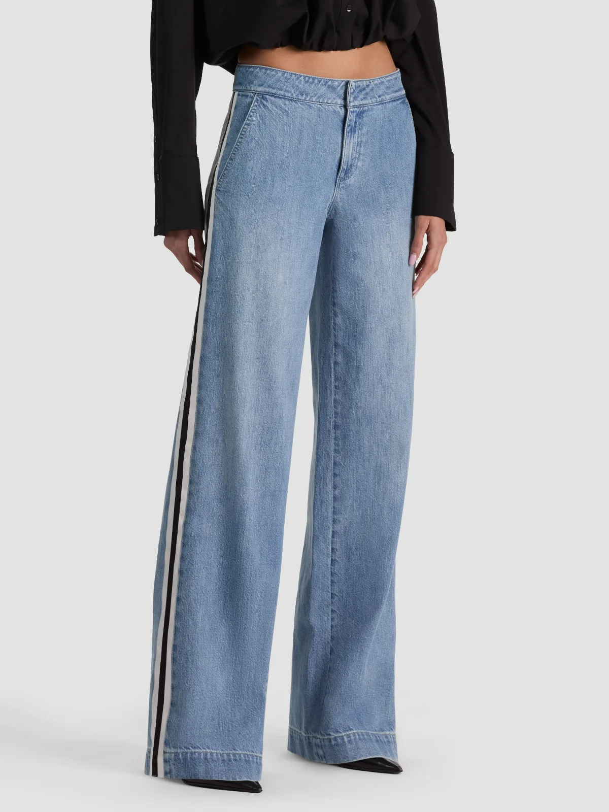 Xander Racing Stripe Jean by Alice + Olivia