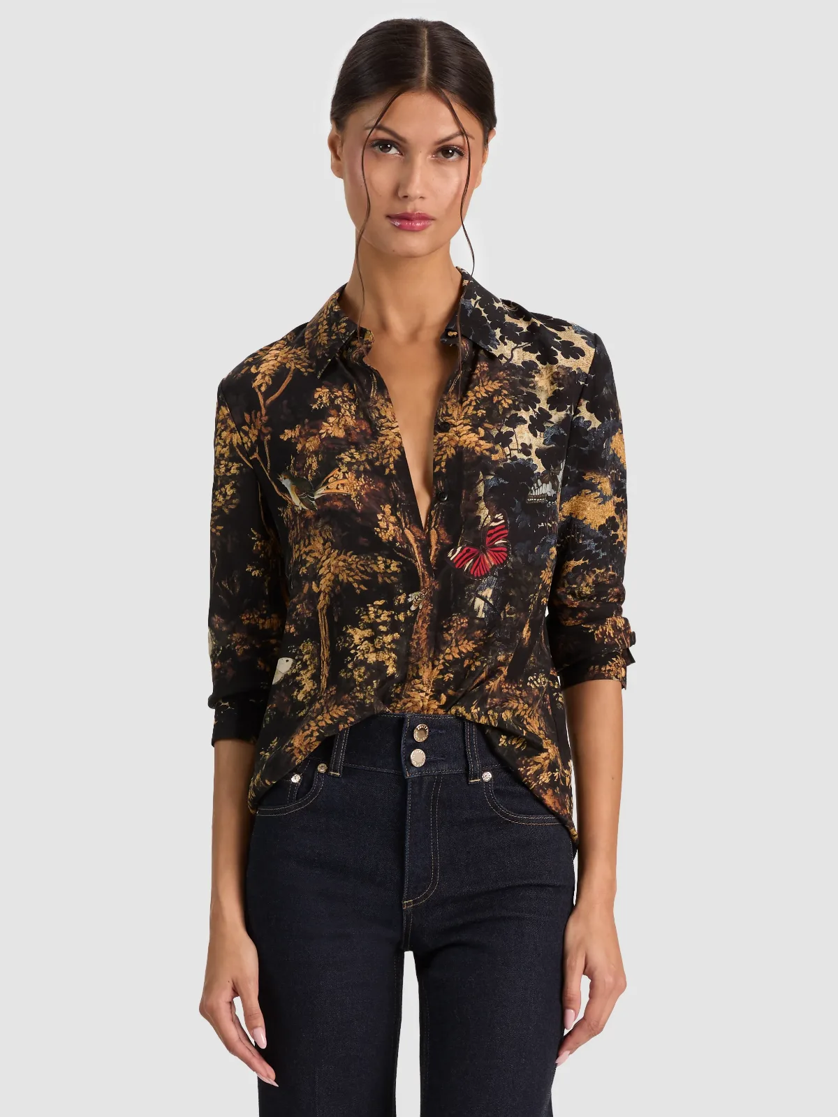 Willa Placket Top by Alice + Olivia