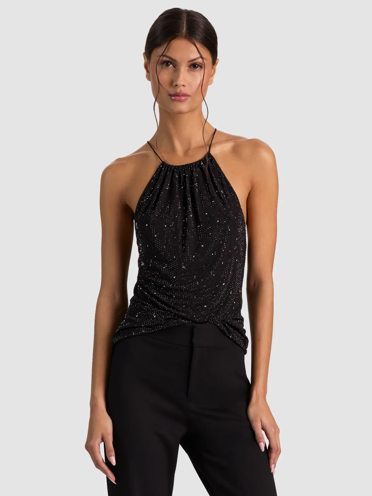 Zumi Embellished Halter Top by Alice + Olivia