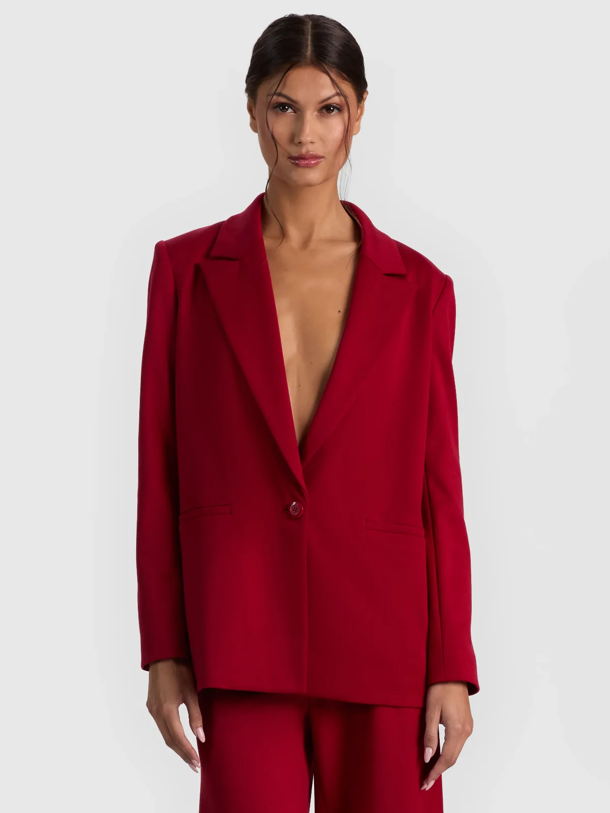 Denny Notch Collar Boyfriend Blazer by Alice + Olivia