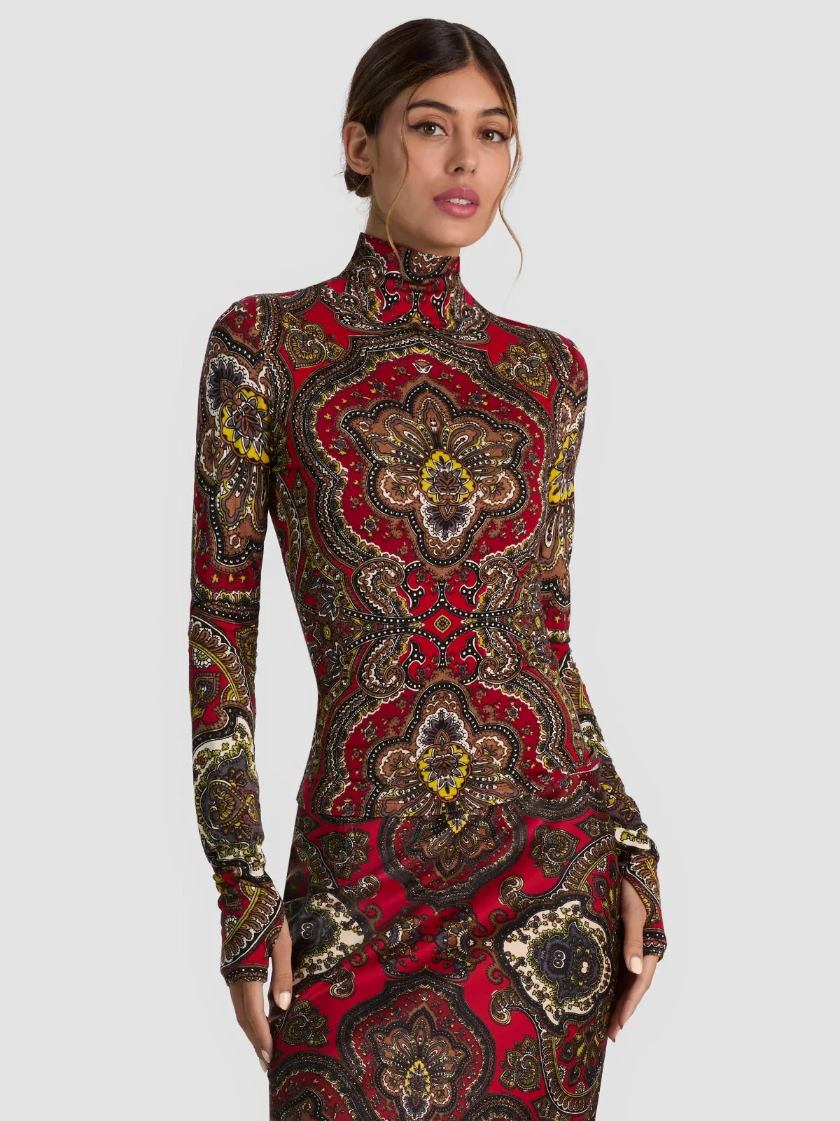 Delaina Turtleneck Top by Alice + Olivia