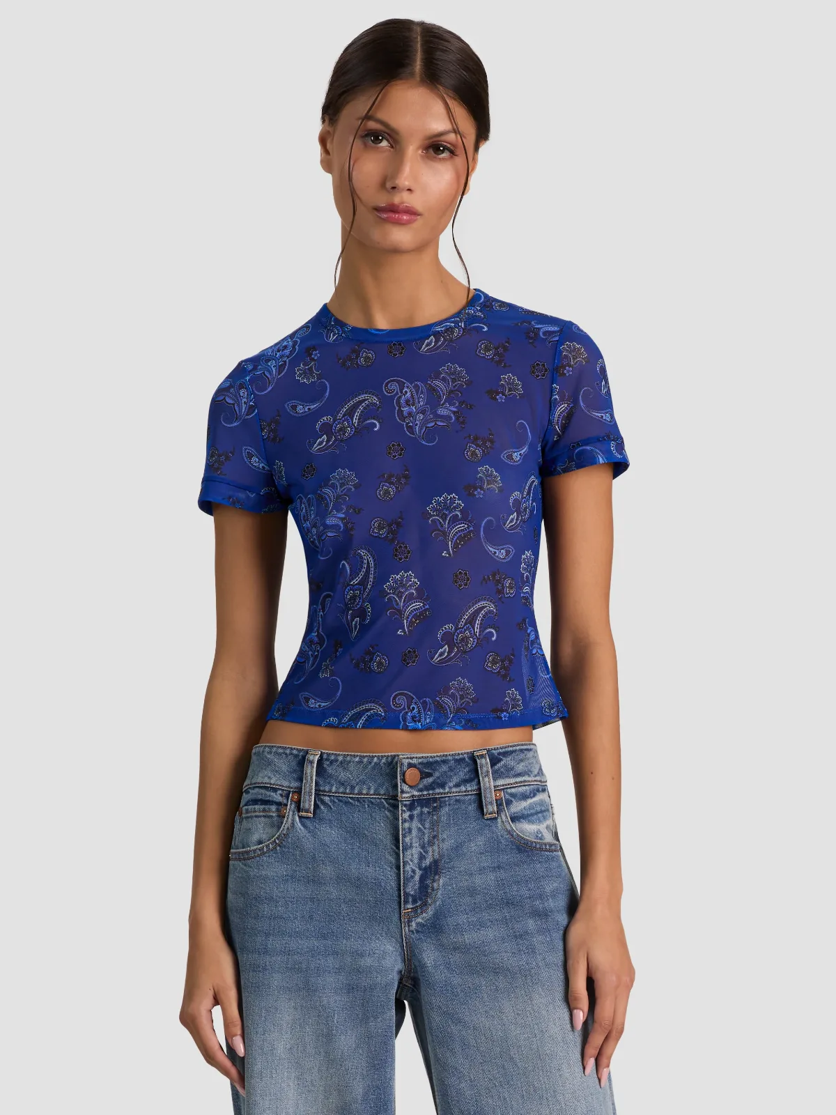 Tess Crew Neck Tee by Alice + Olivia