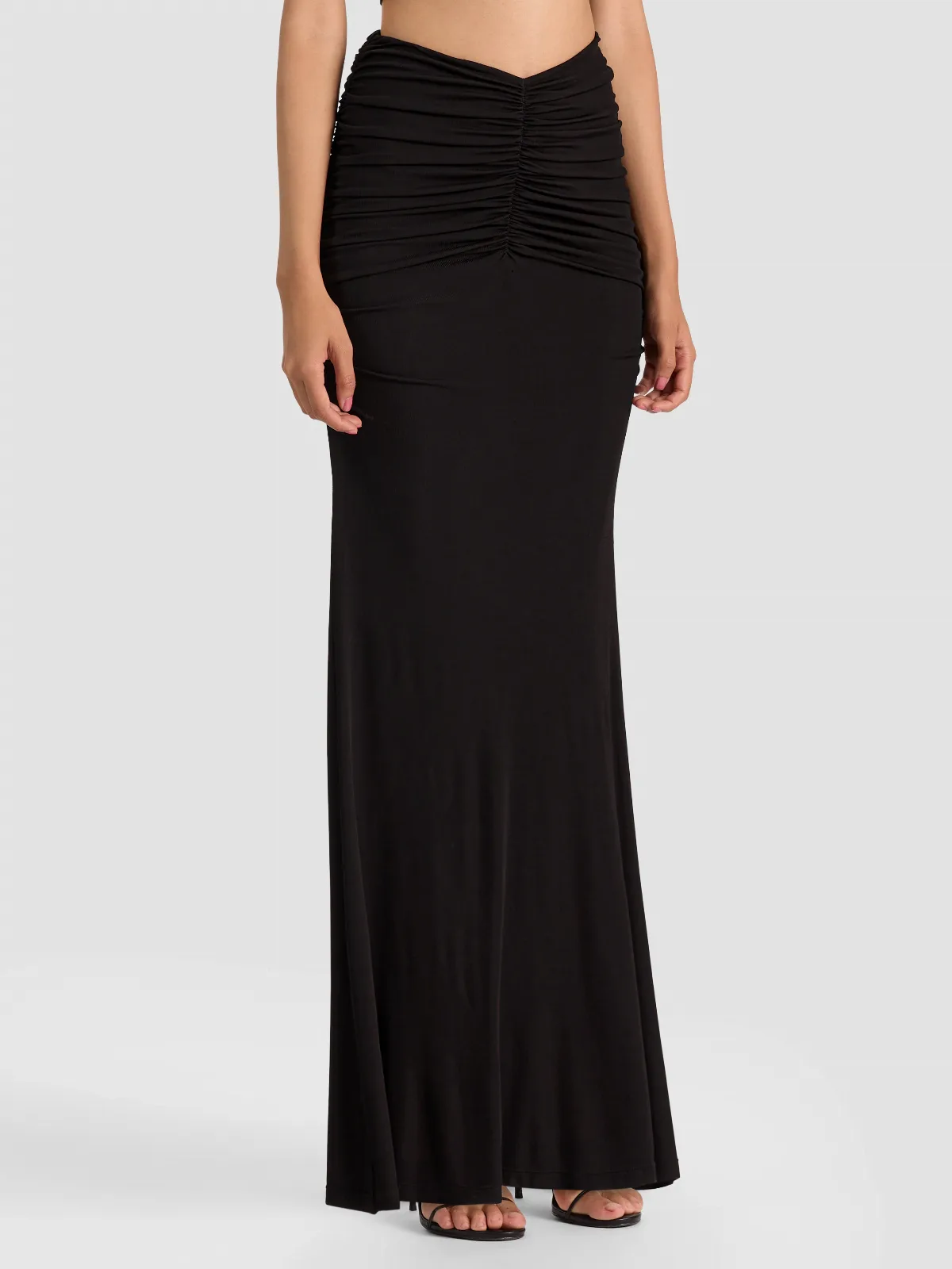 Shannon Ruched Hip Maxi Skirt