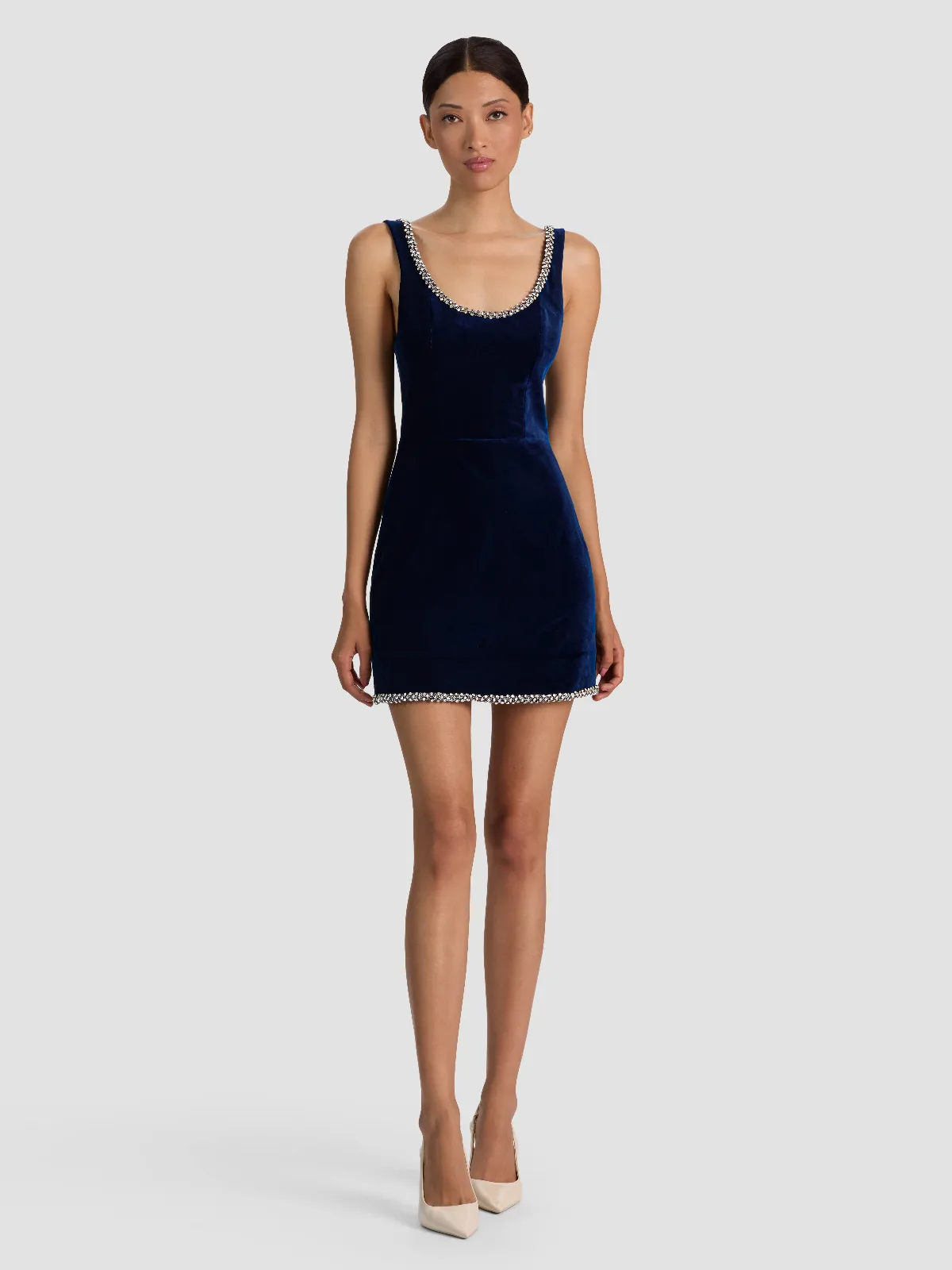 Charlotte Scoop Nk Fitted Mini Dress by Alice + Olivia