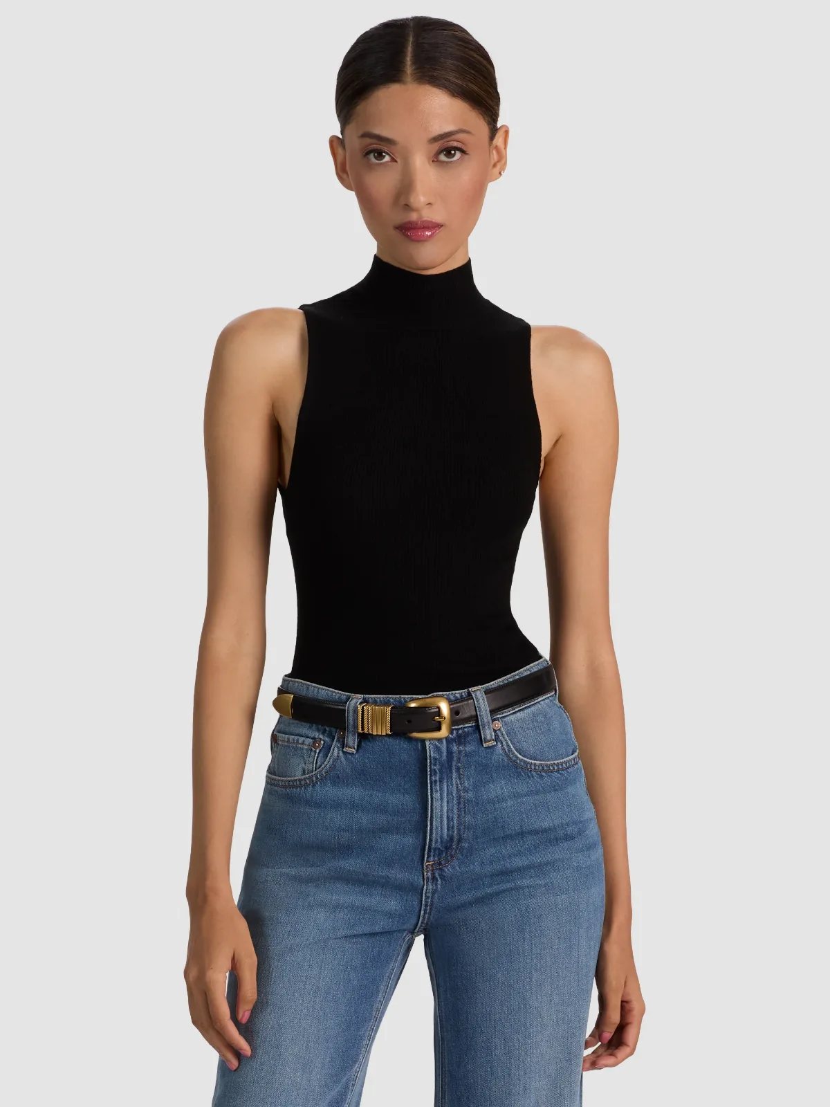 Darcey Wool Sleeveless Turtleneck by Alice + Olivia
