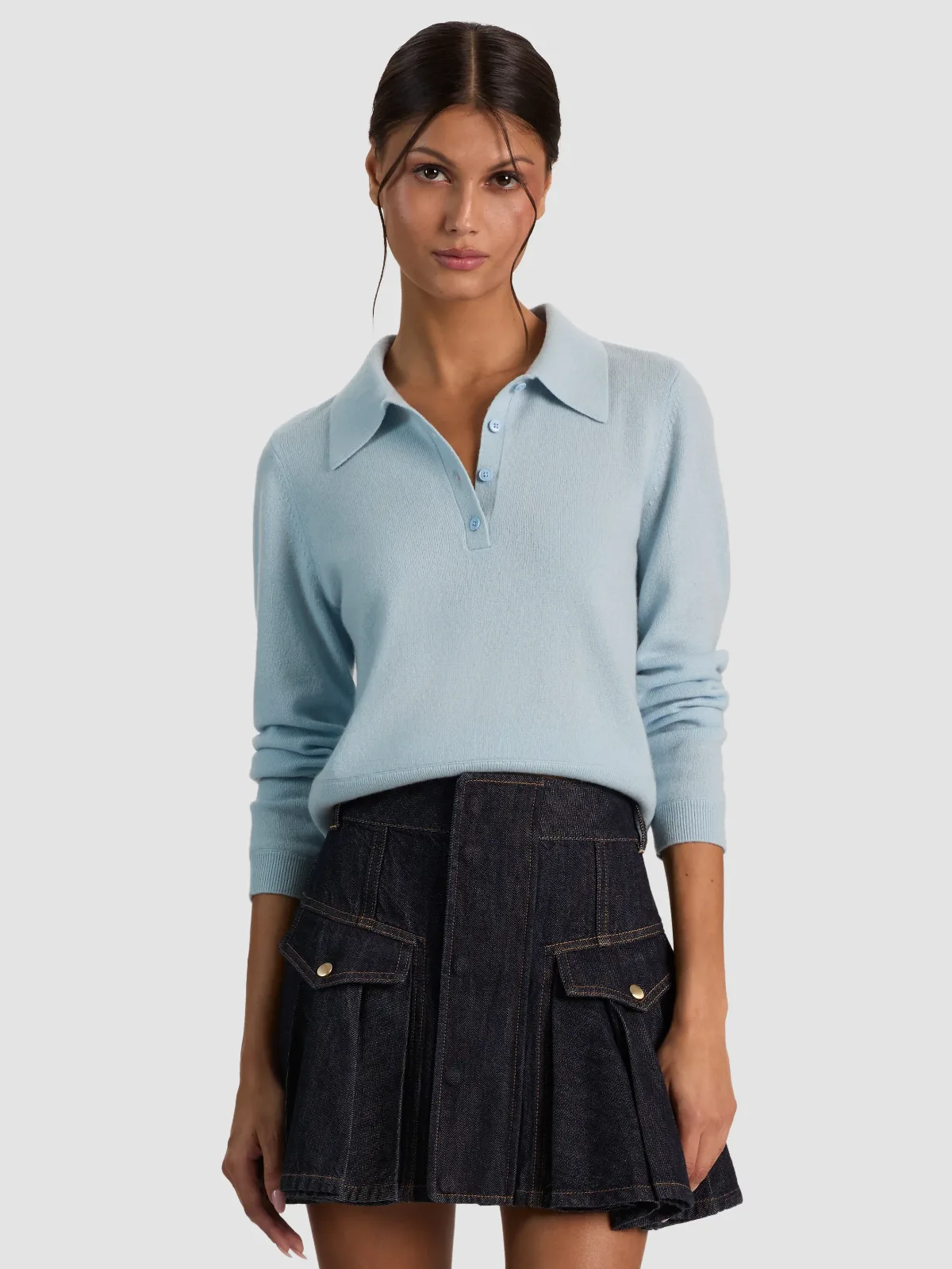 Trevor Cashmere Polo by Alice + Olivia